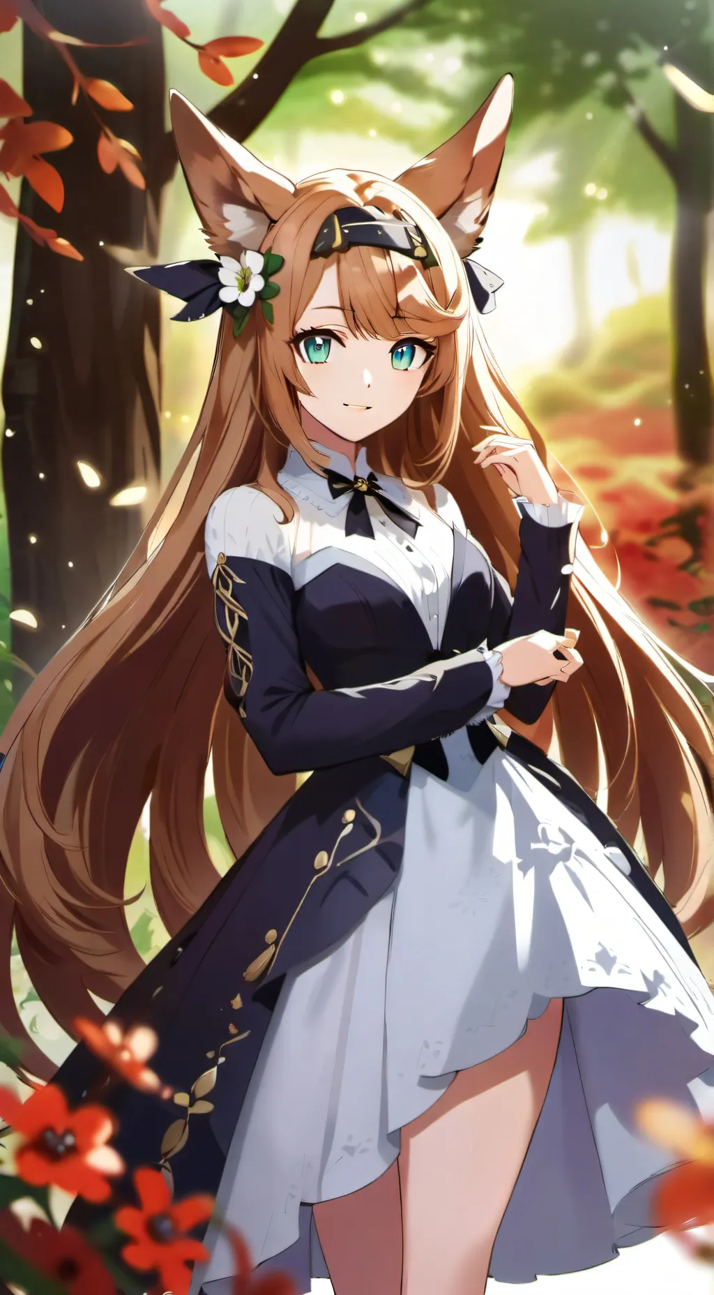 ai character: Eevee  background