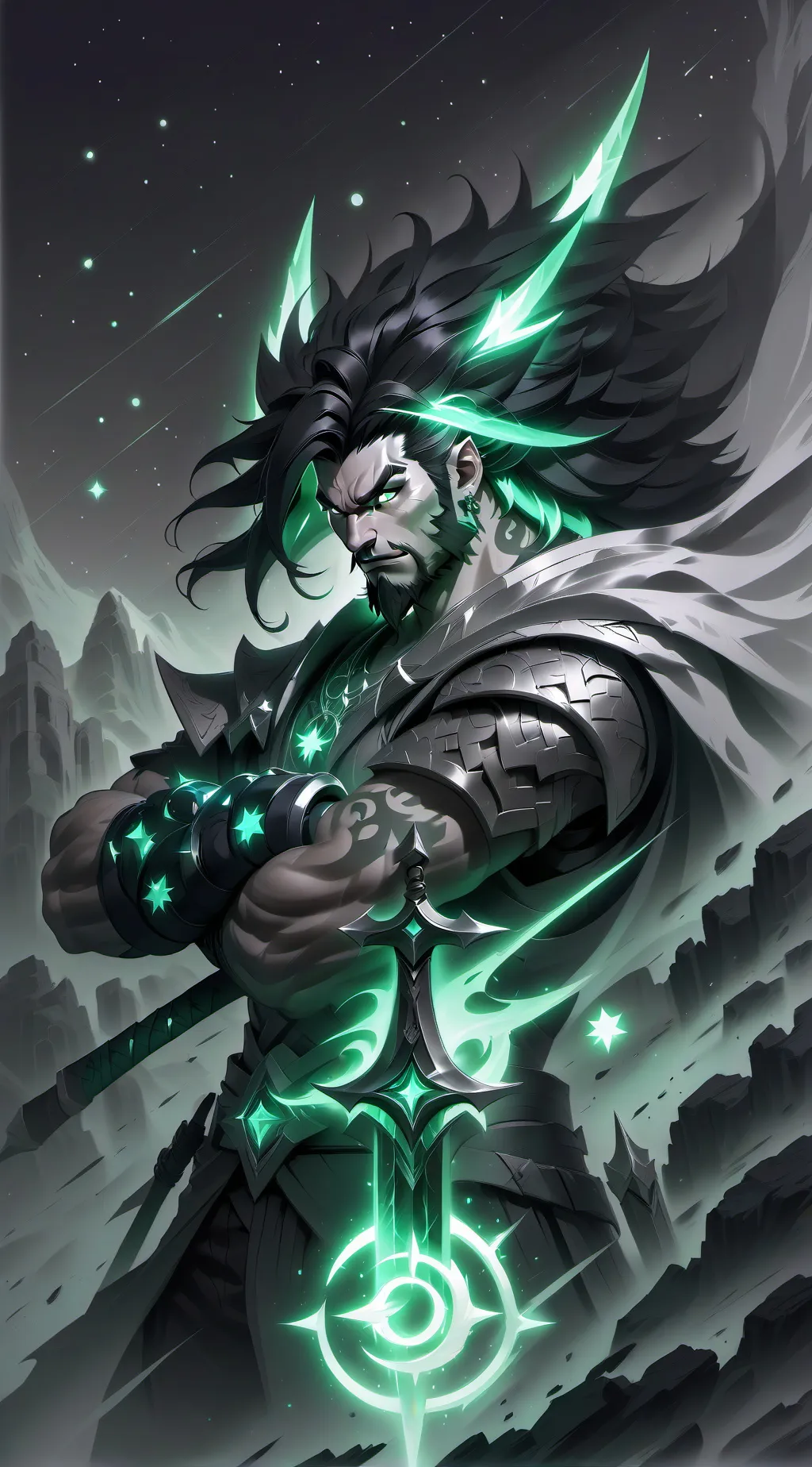 ai character: epic chaos idk  background