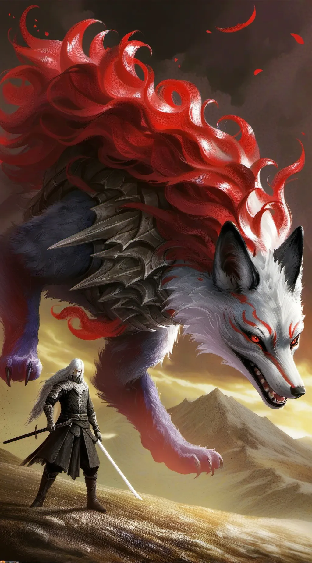 ai character: Hybrid center background