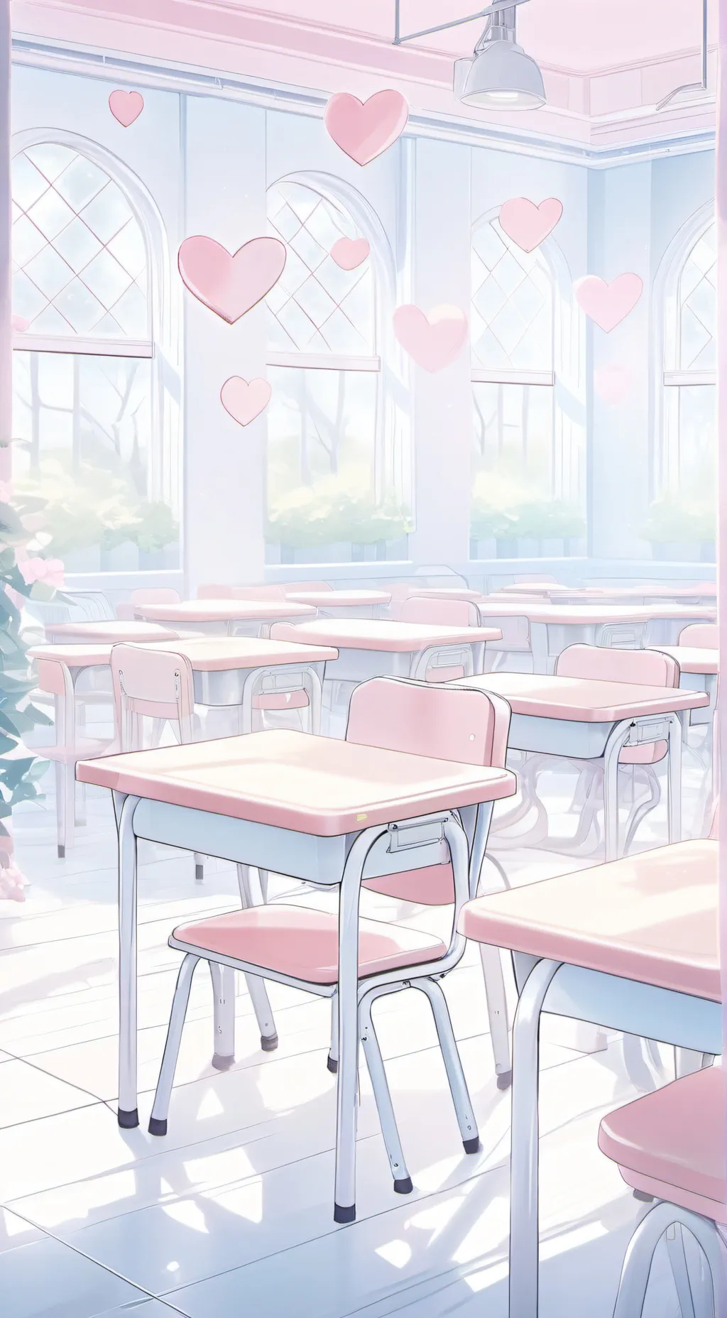 ai character: dating school background