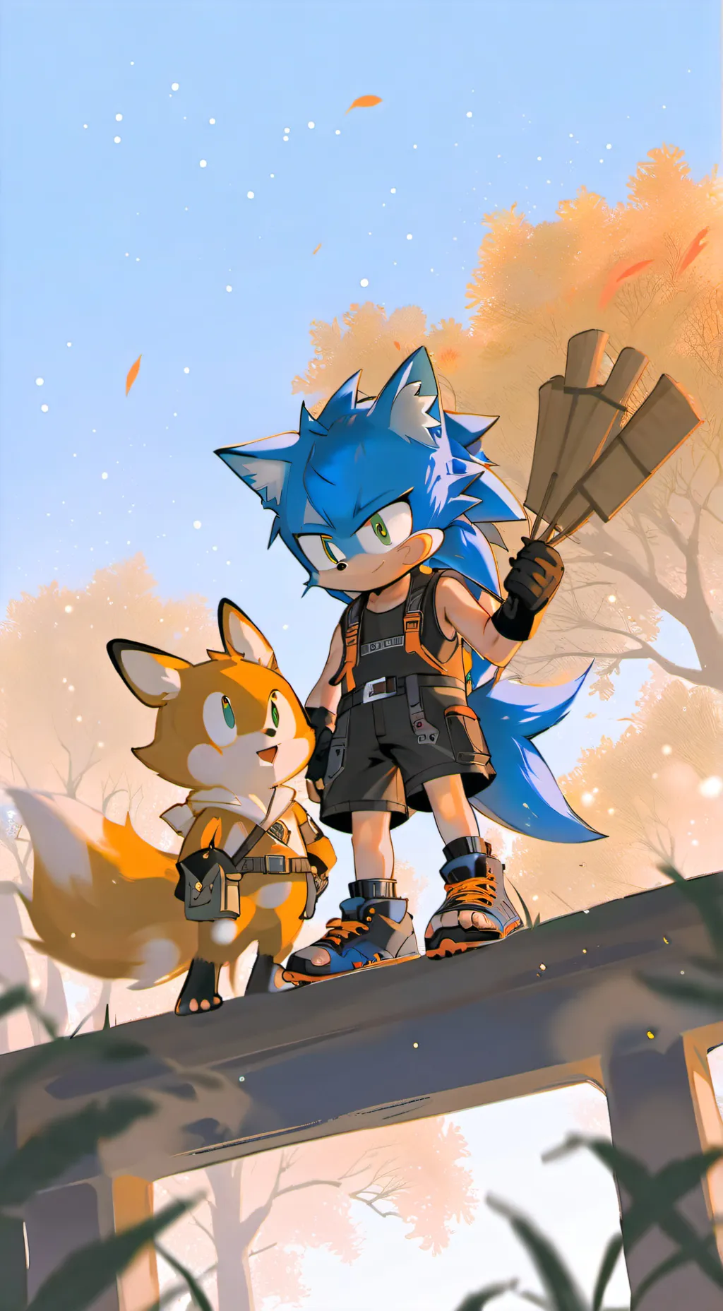 ai character: Sonic 3-4 movie background