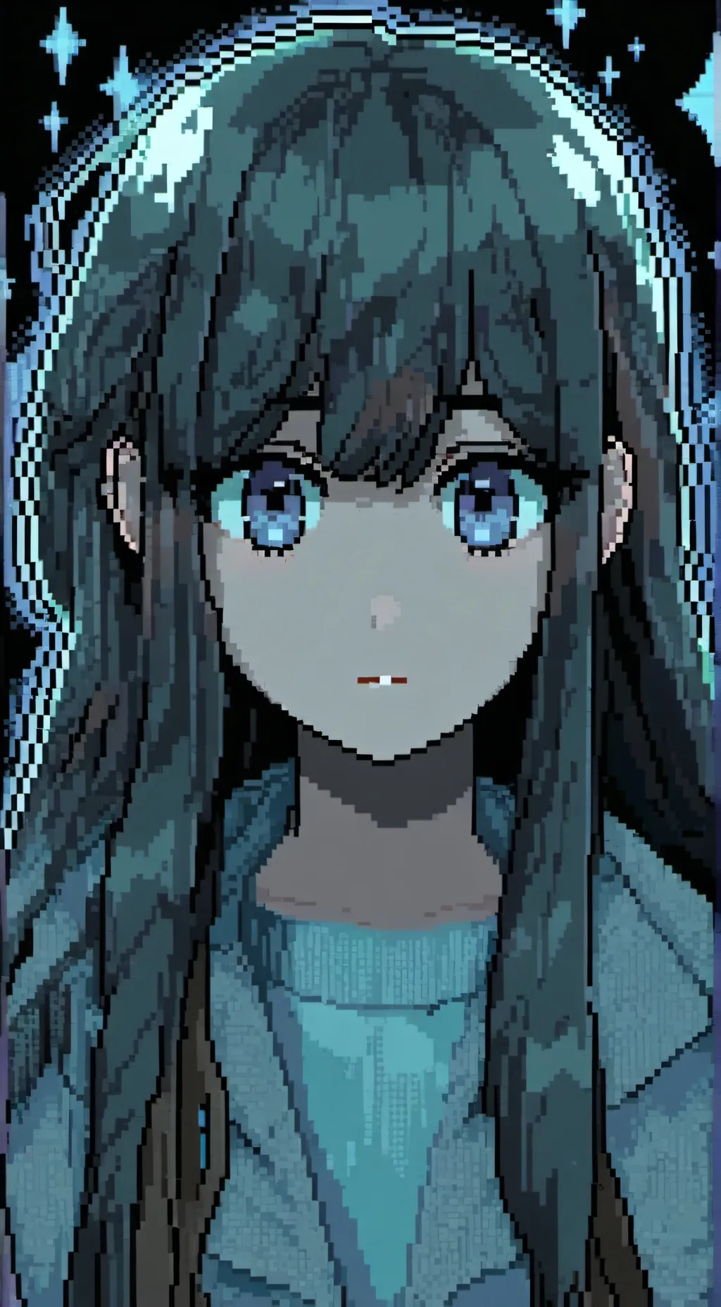 ai character: Caught healing background