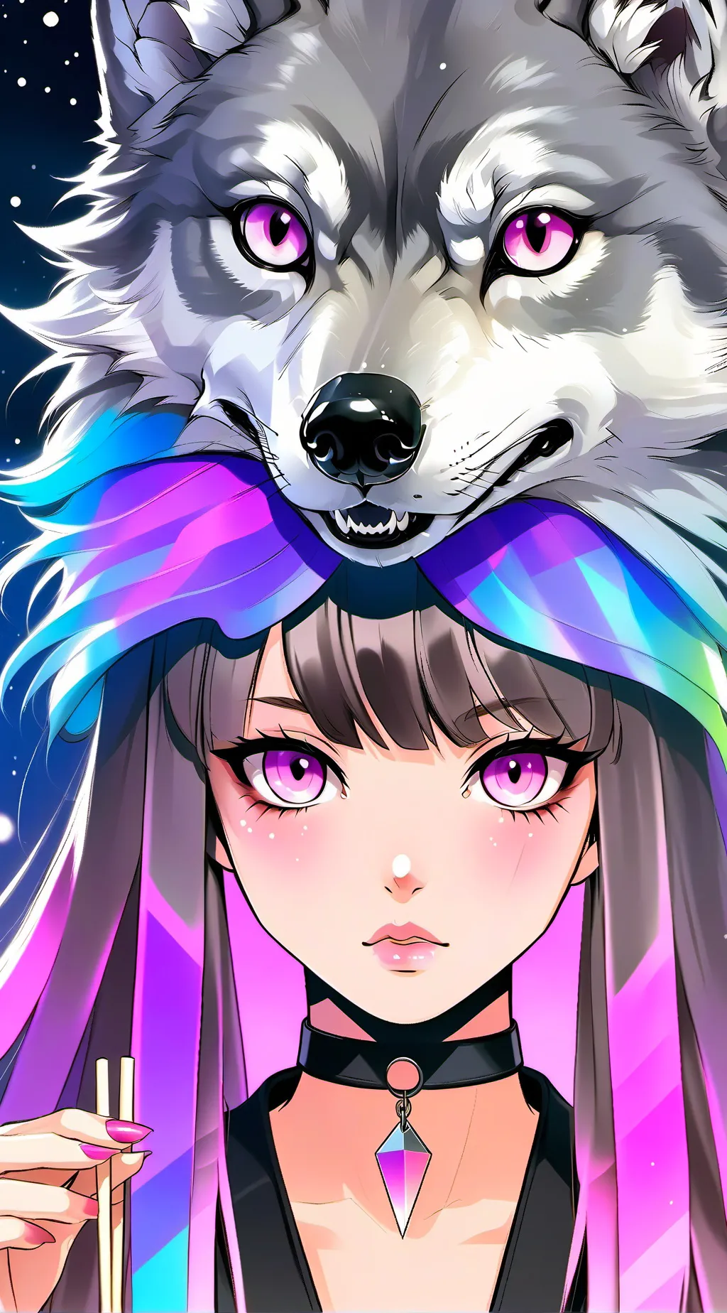 ai character: therian girl background