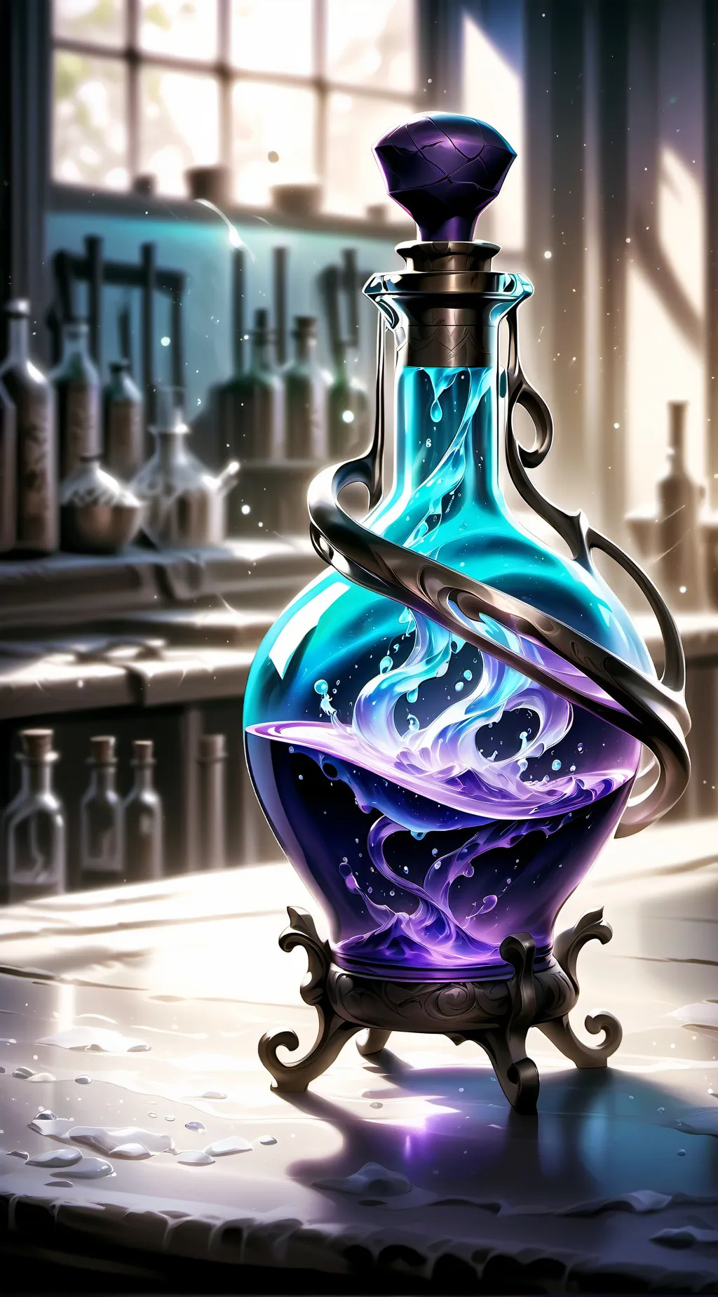 ai character: hypnosis potion background