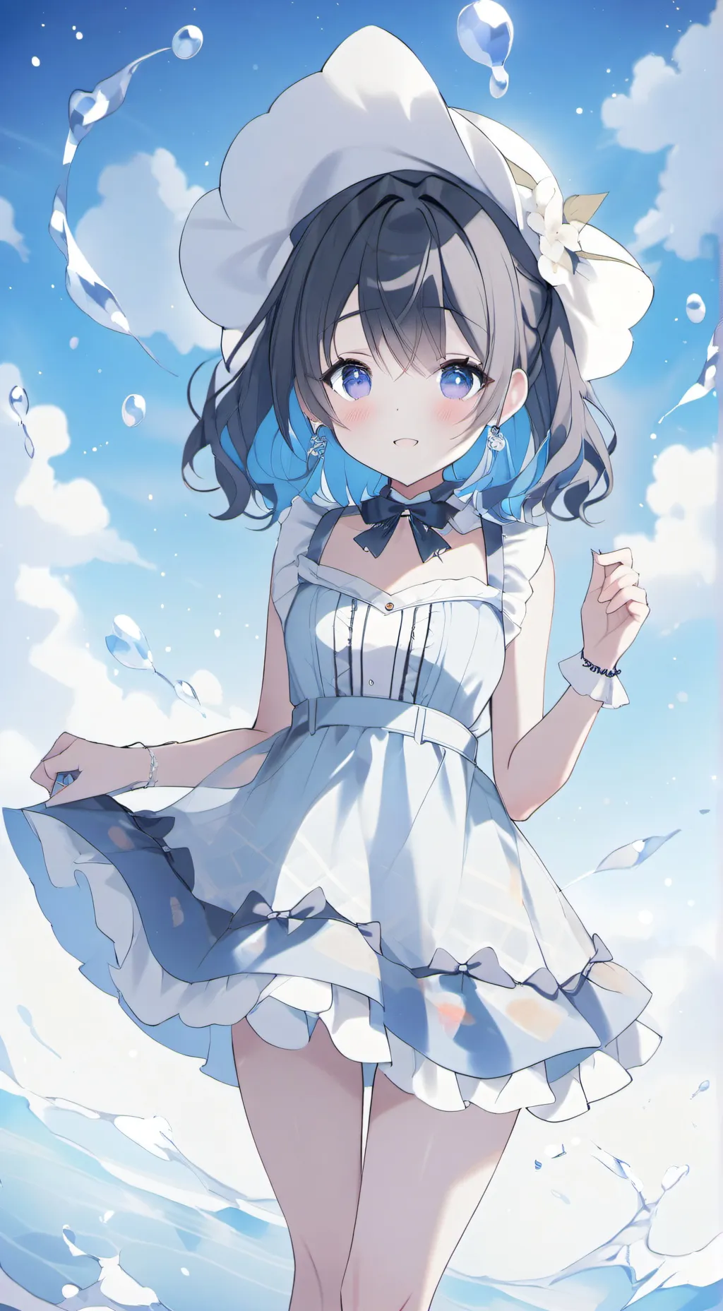 ai character: naked School background