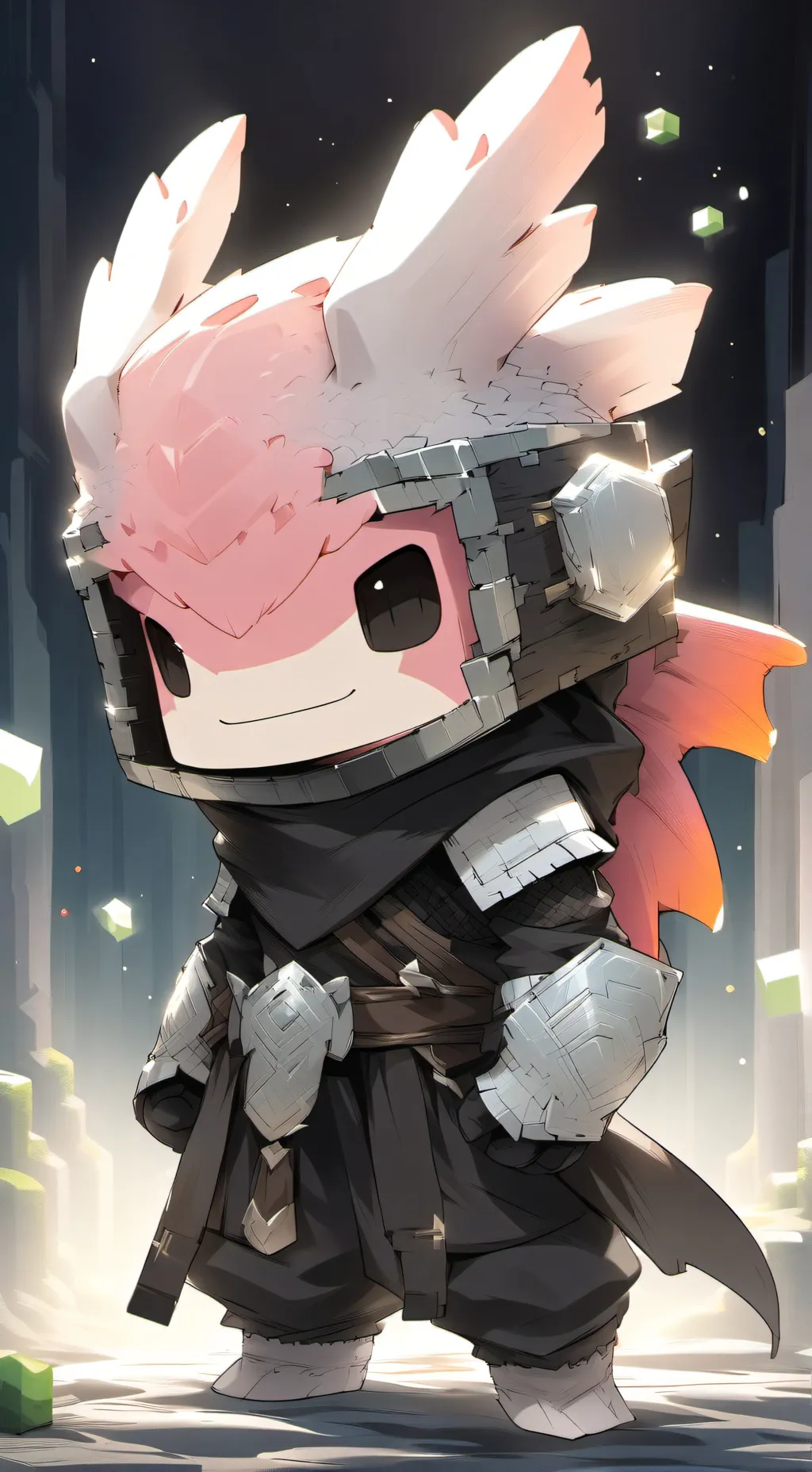 ai character: Axolotl Furry background