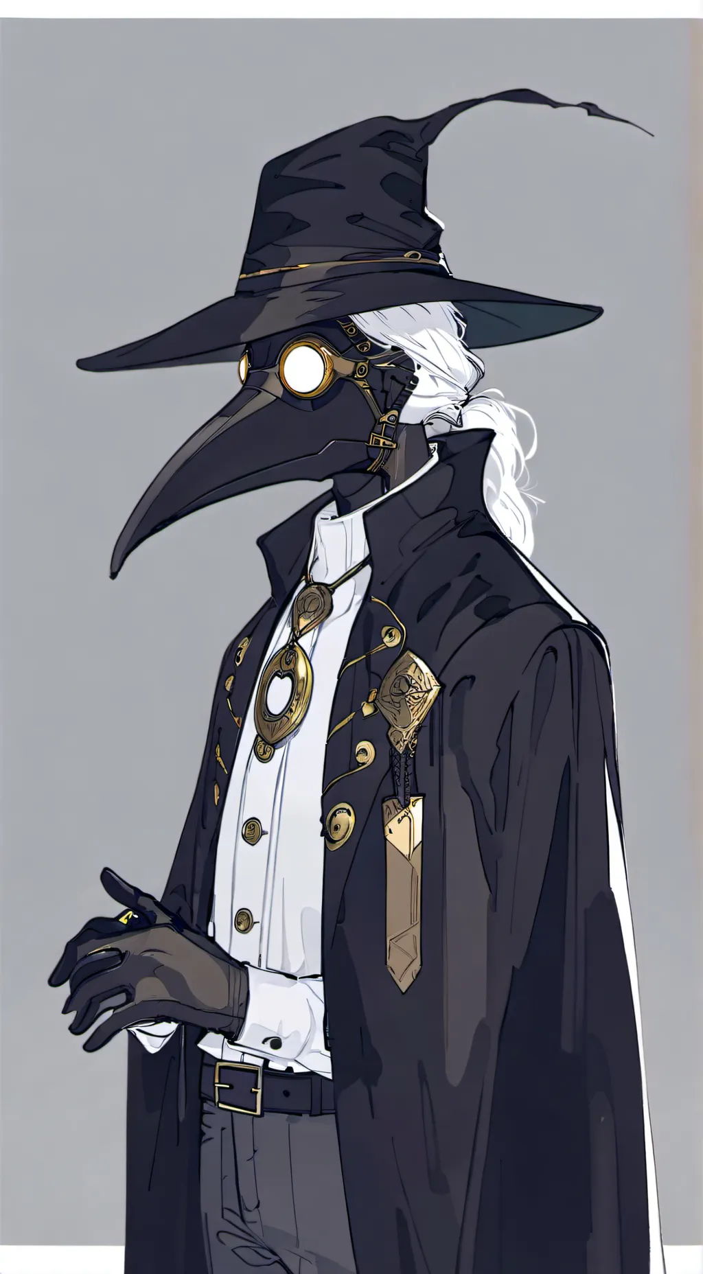 ai character: Plague Doctor background