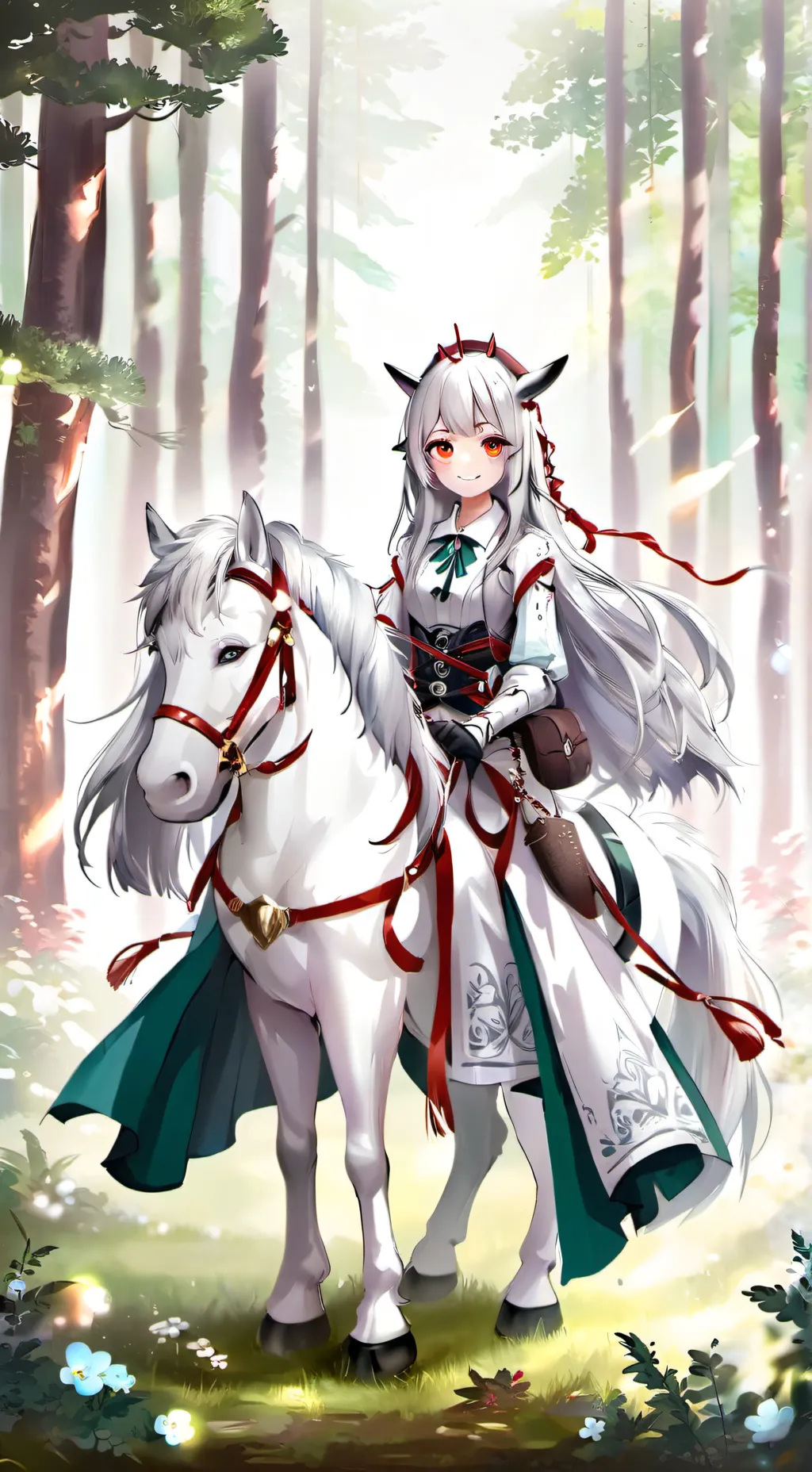 ai character: unicorn rider background