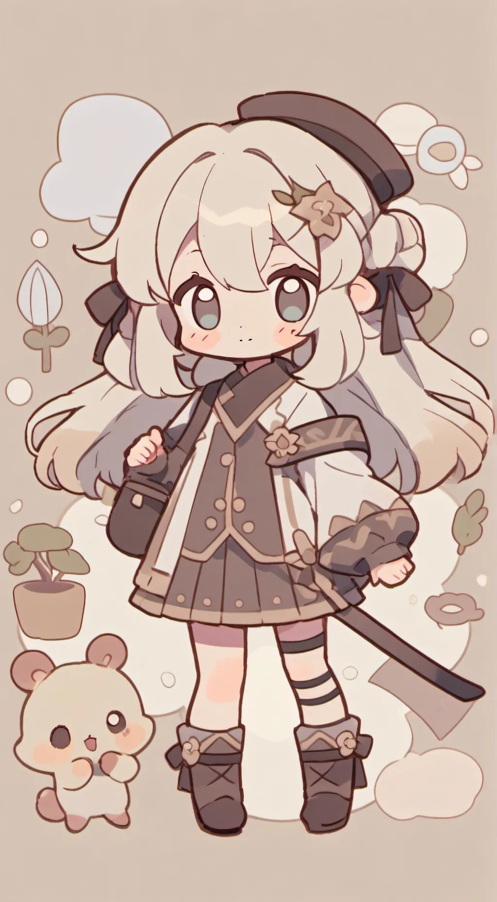 ai character: Dw kittystar background