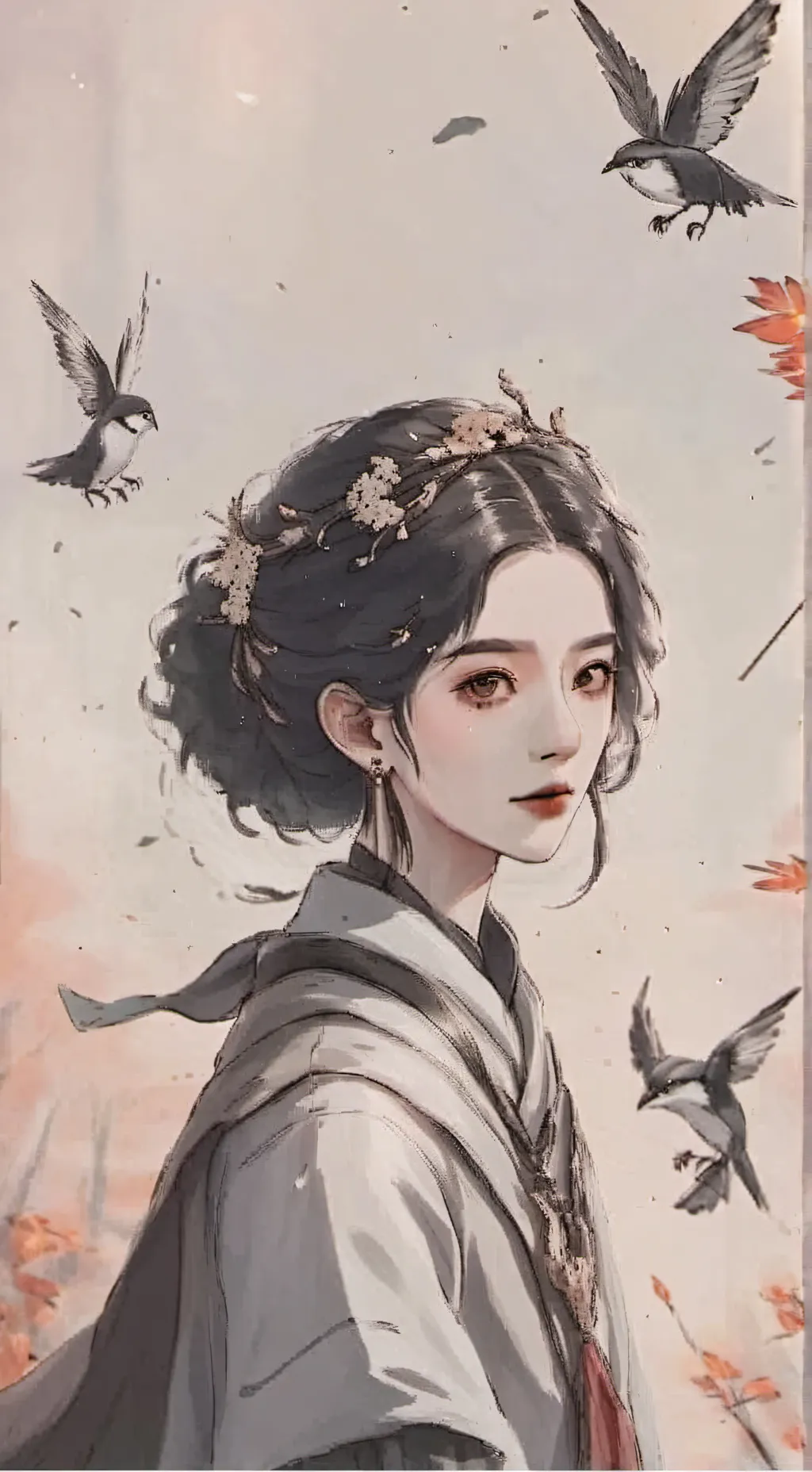 ai character: Blue corruption background