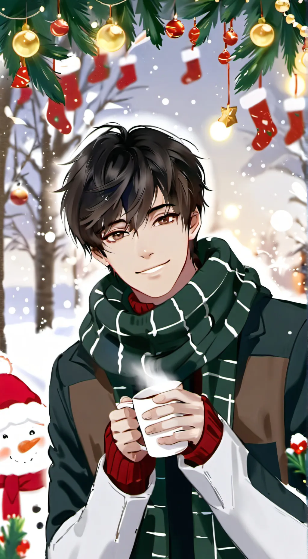 ai character:  ❄️~santa~❄️ background