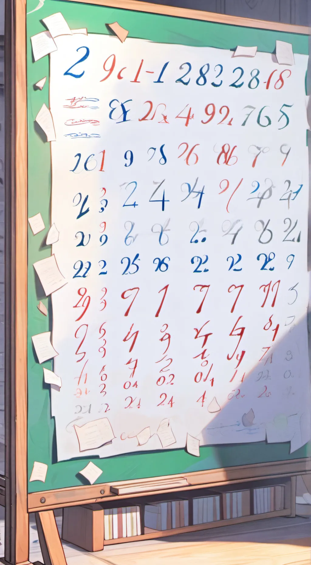 ai character: mathematics test background