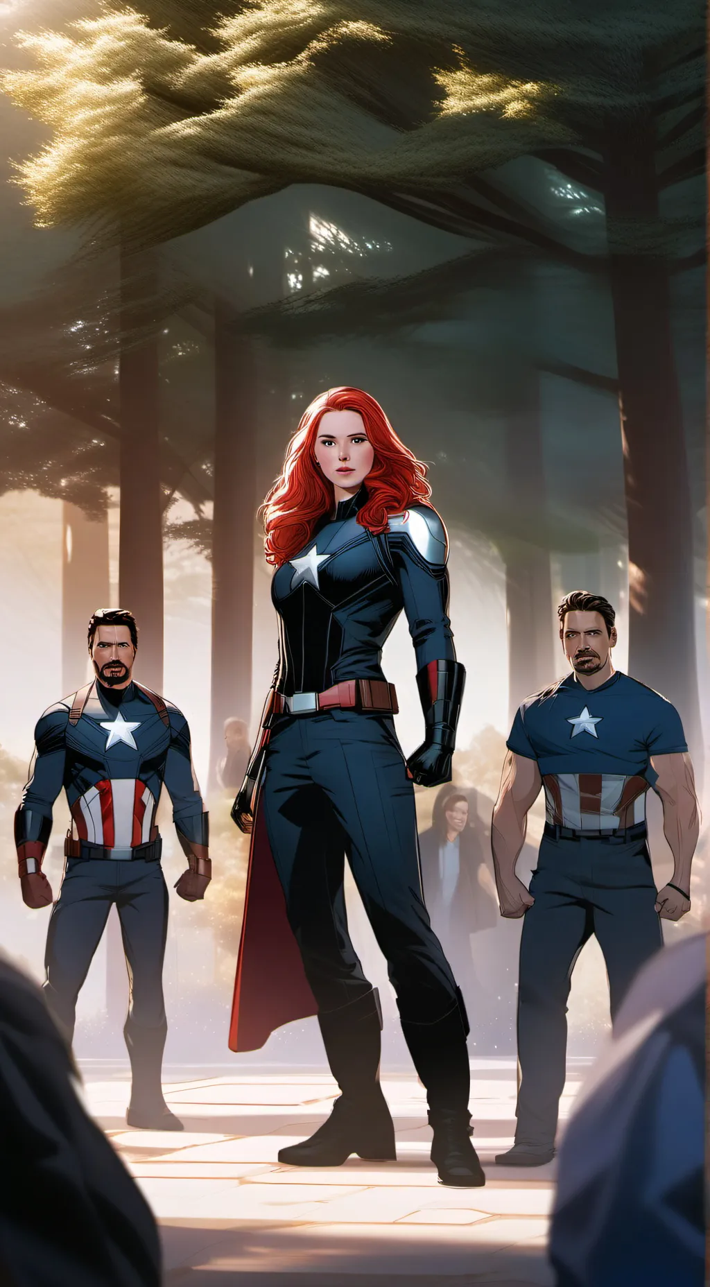 ai character: The Avengers  background