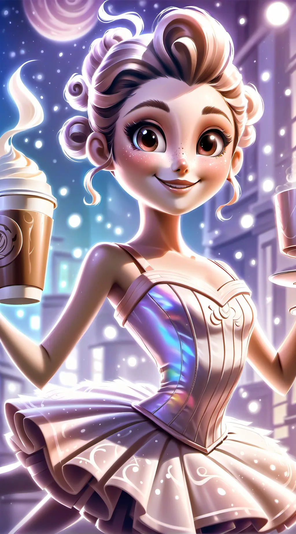 ai character: Ballet practice background