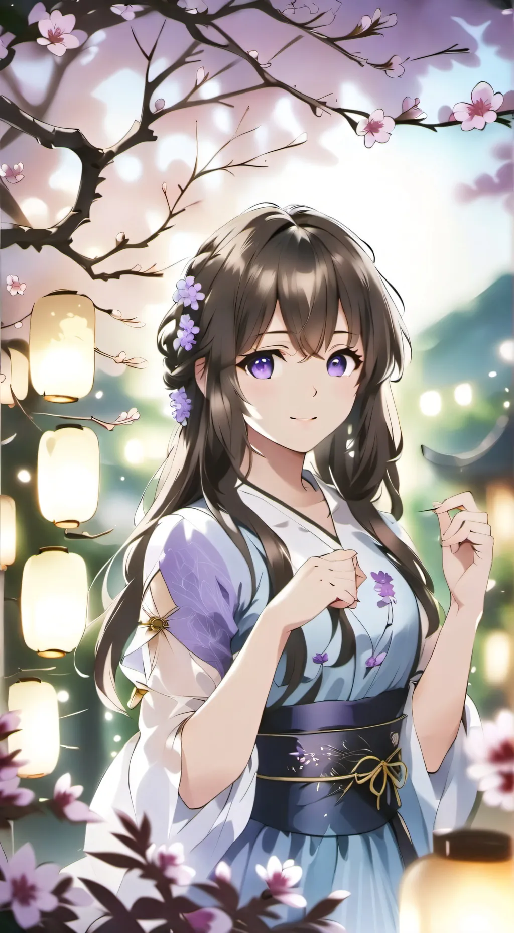 ai character: Anime gf background