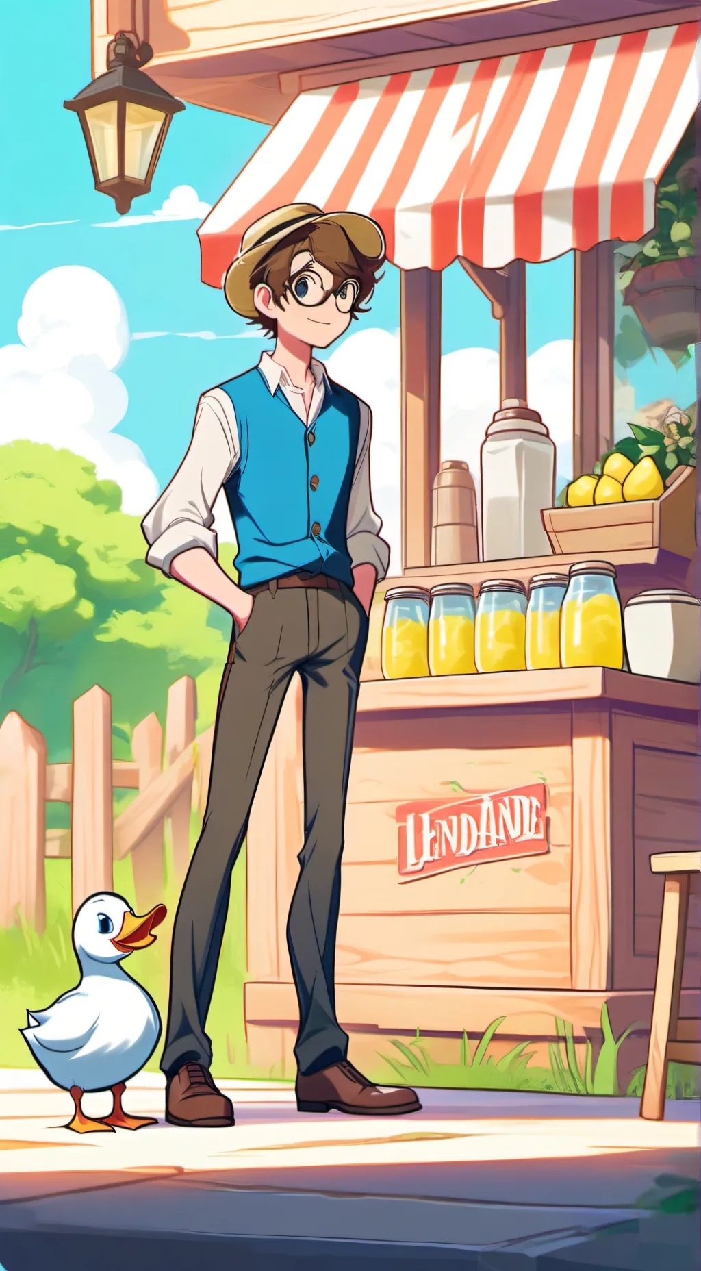 ai character: The Duck Song background