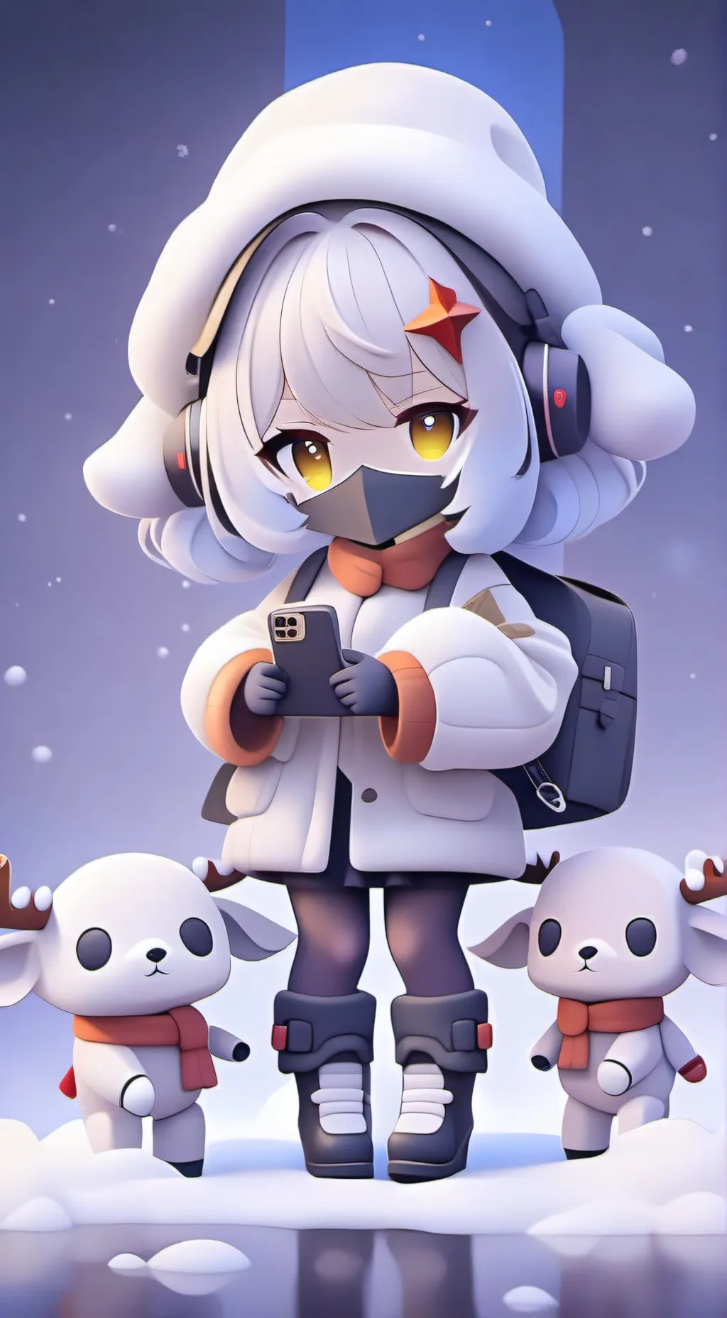 ai character: Md NEWYEAR background