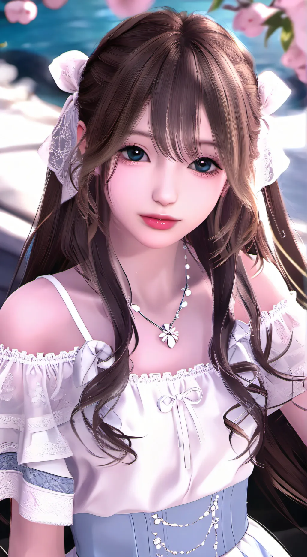 ai character: Cute girl background