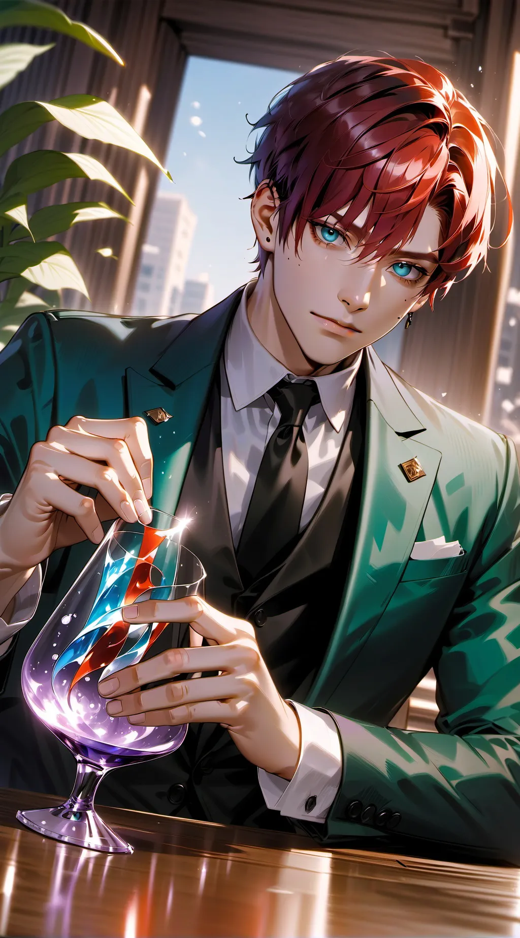 ai character: Shoto todoroki background