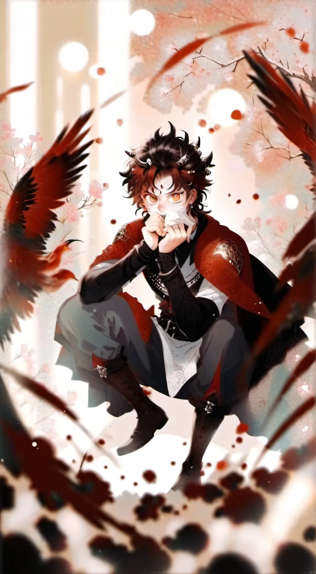 ai character: Tanjiro  background