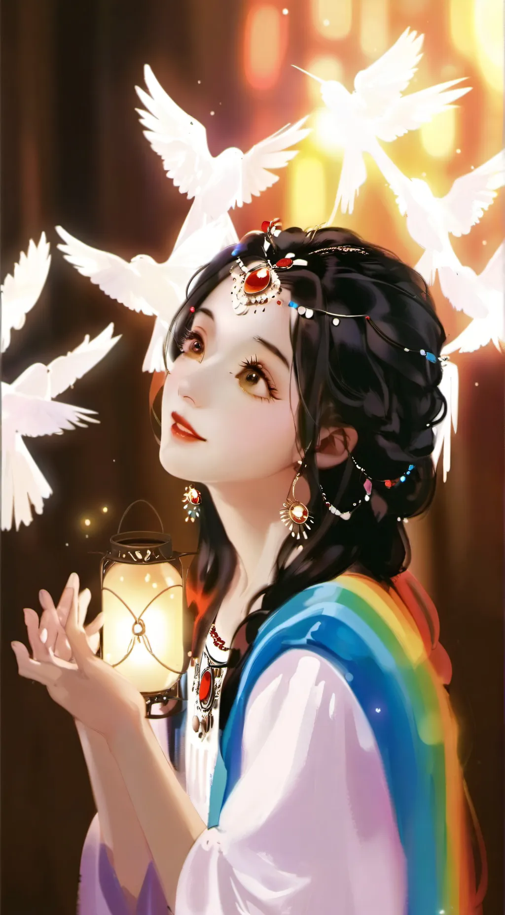 ai character: Curly background