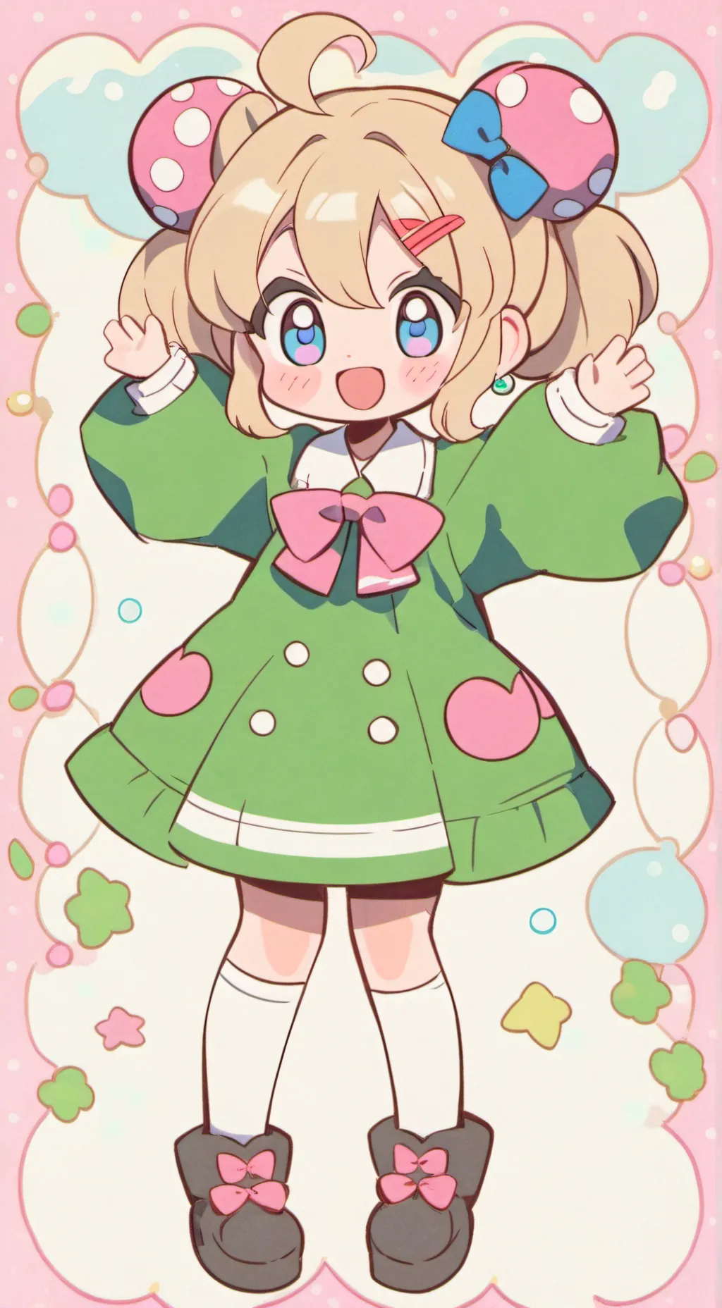 ai character: bubble background