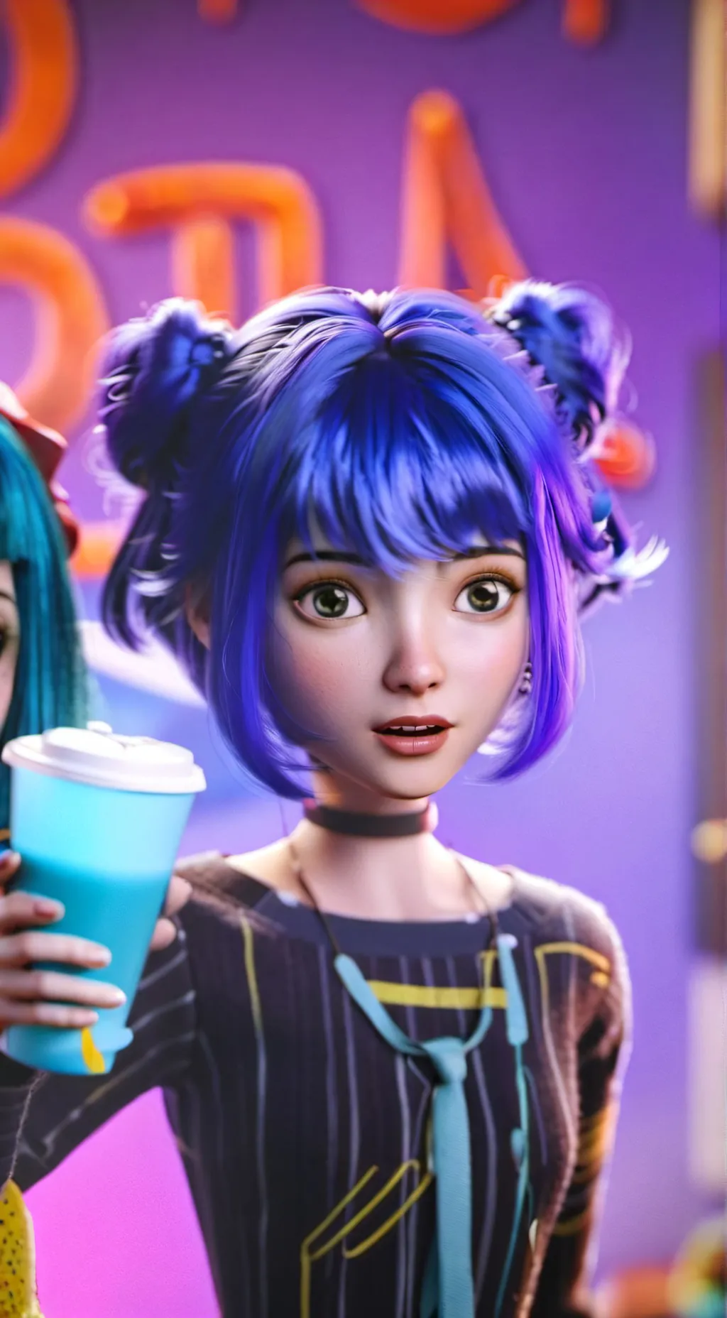 ai character: ☄️Zoey 🍜🍝☄️ background