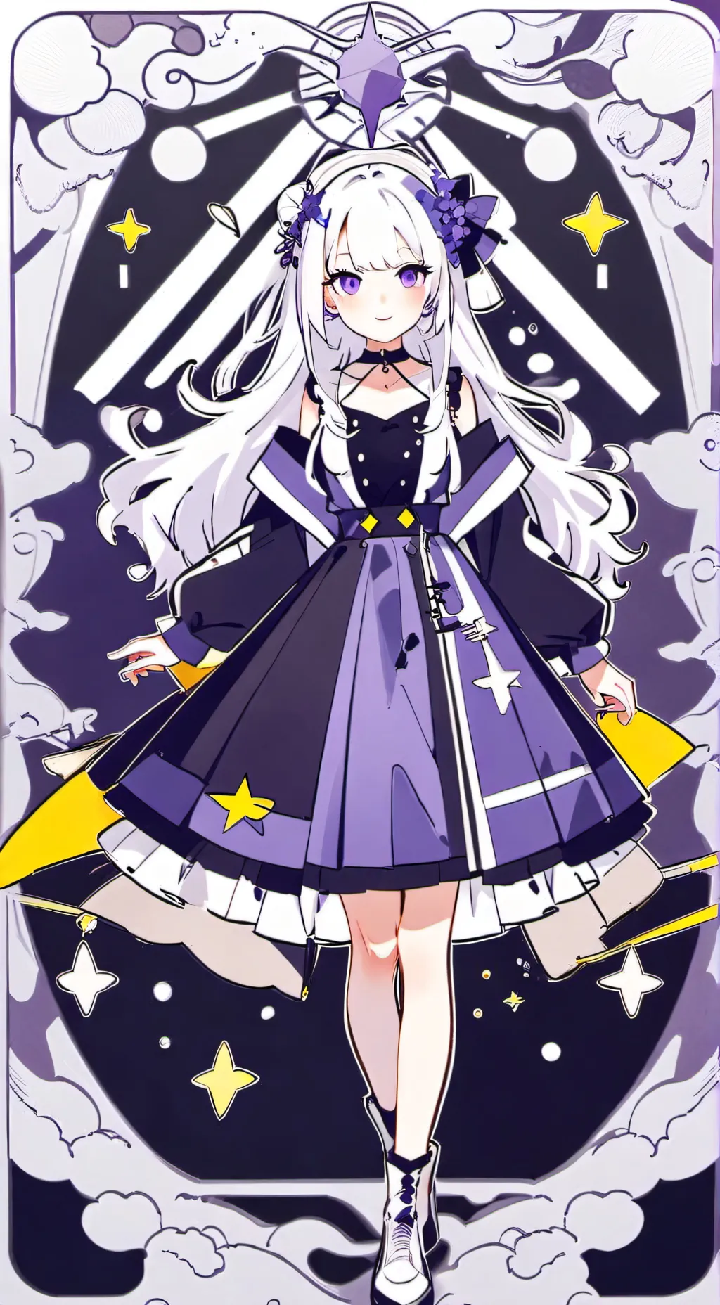 ai character: moon goddess background
