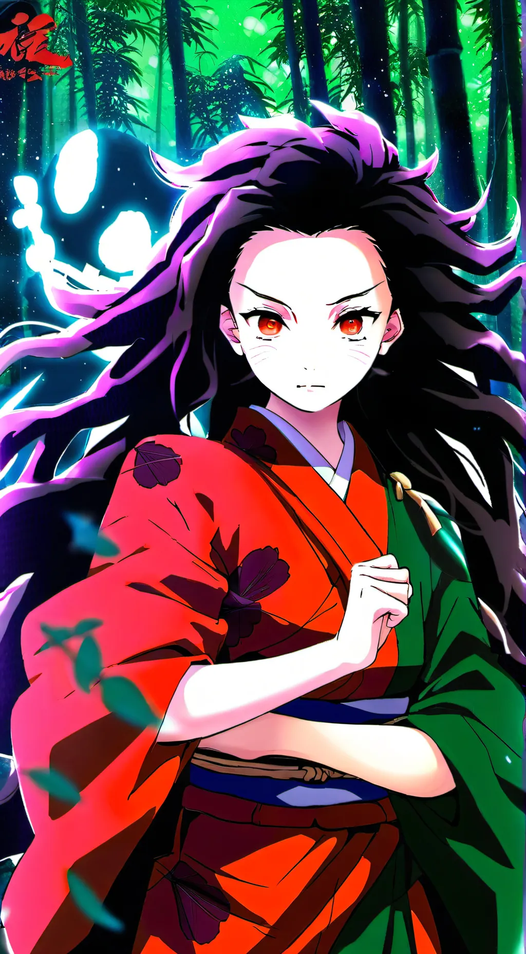 ai character: nezuko vs daki background