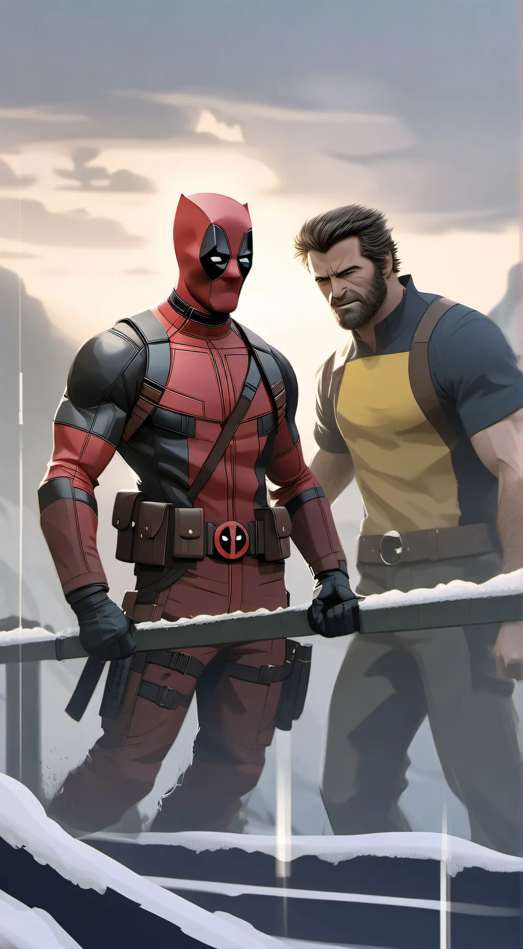 ai character: Wade and Logan background