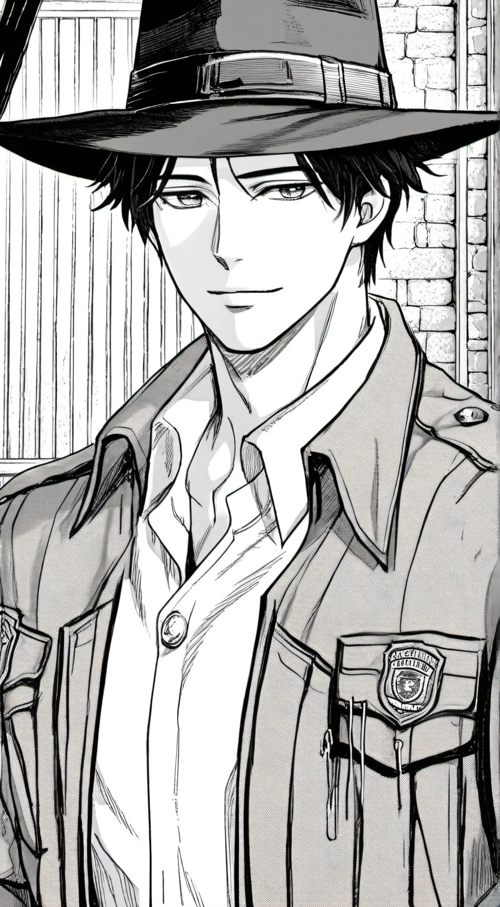 ai character: Eddy-Mean sheriff- background