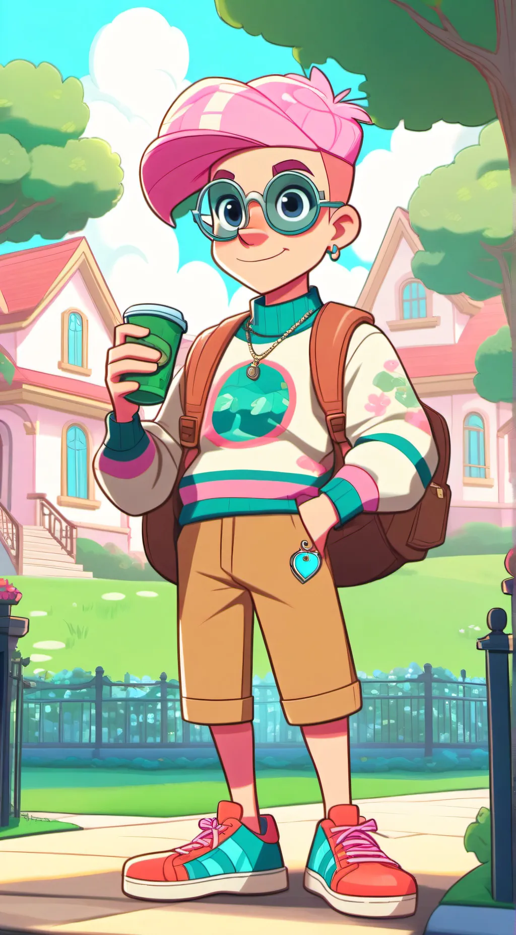 ai character: Pinky malinky background