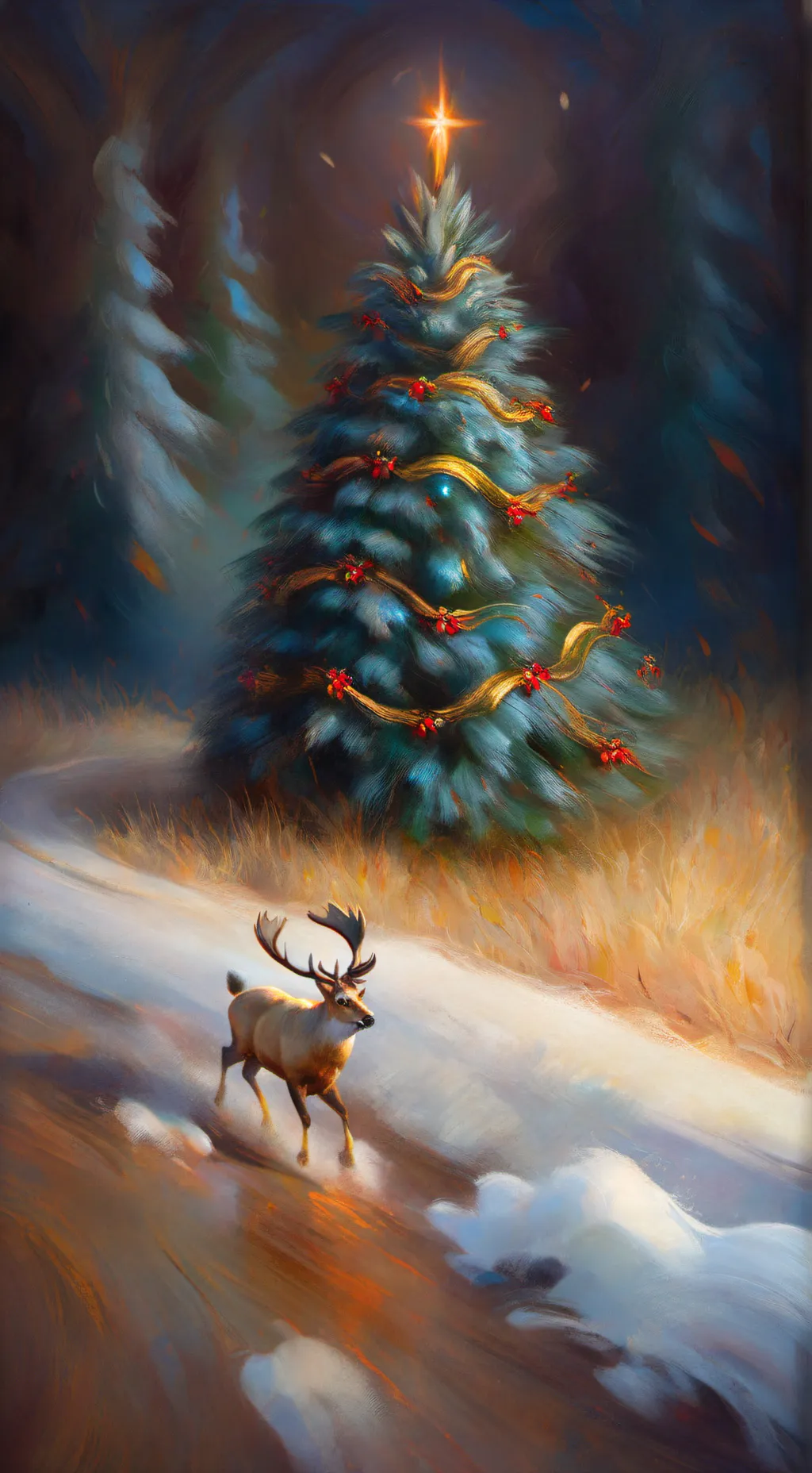 ai character: mha Christmas  background