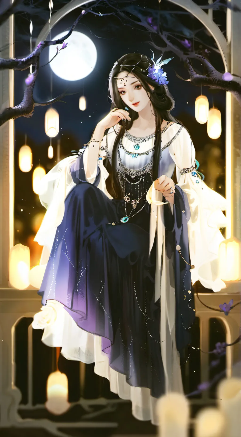 ai character: бог ночи background