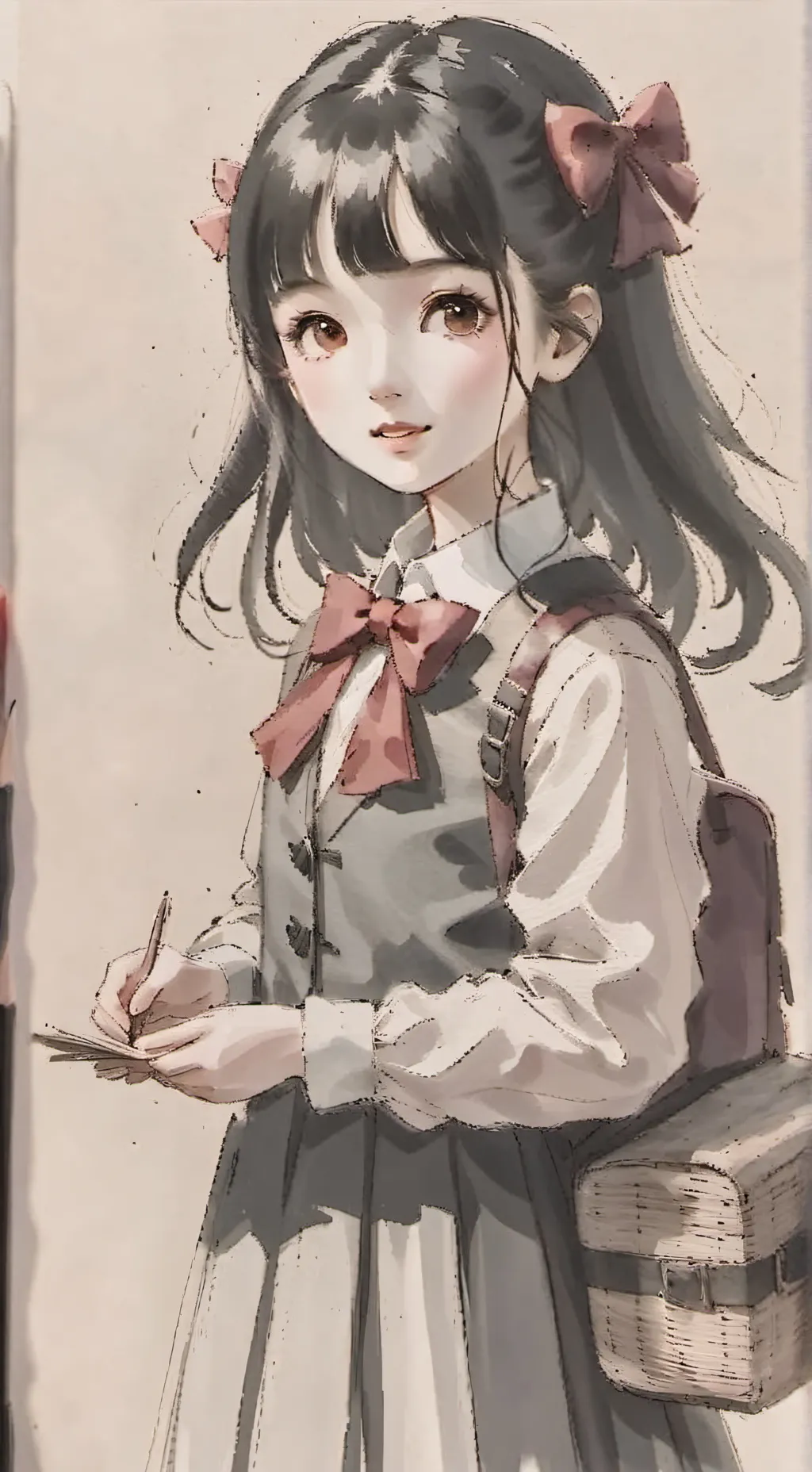 ai character: Japanese girl! background