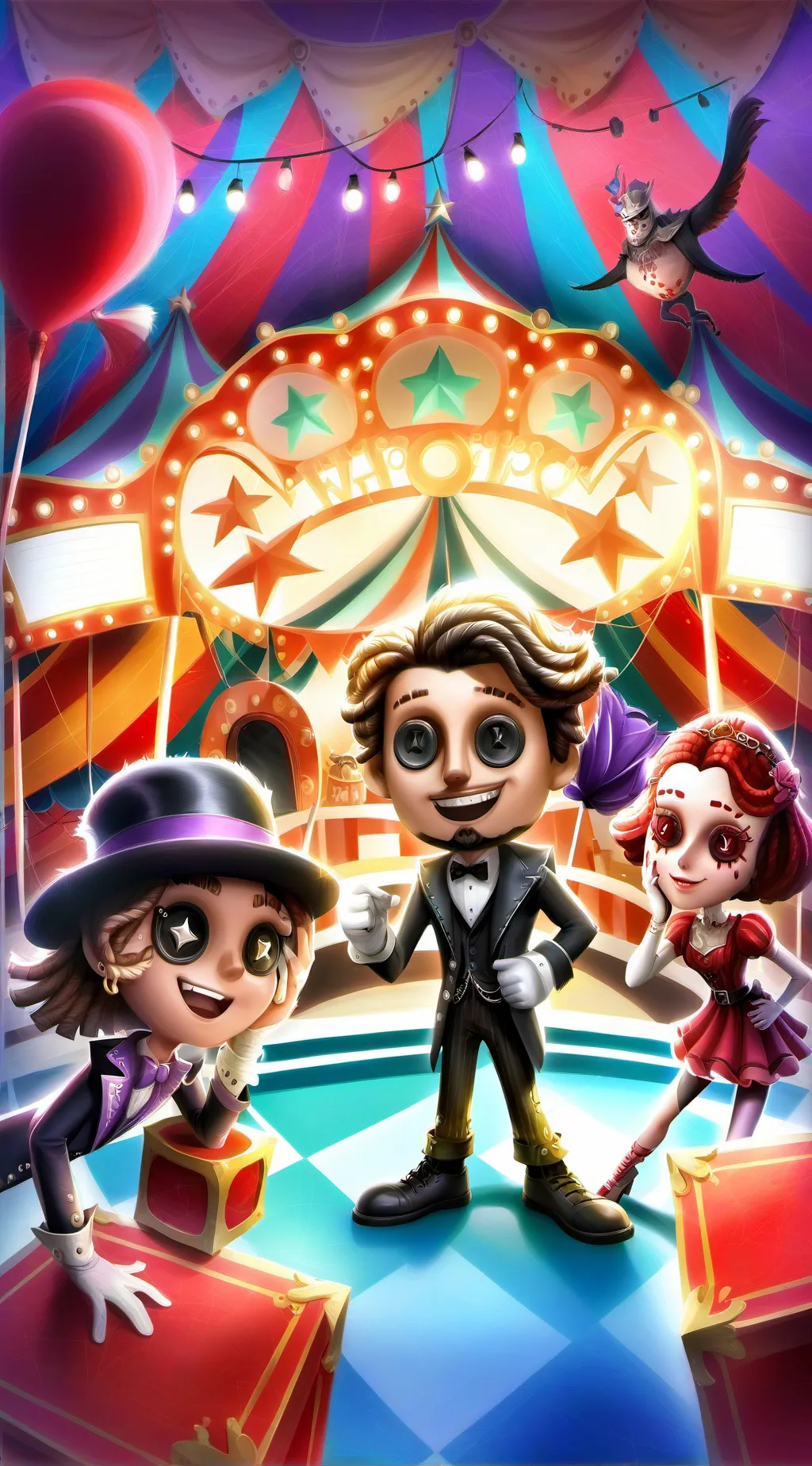ai character: digital CIRCUS! background