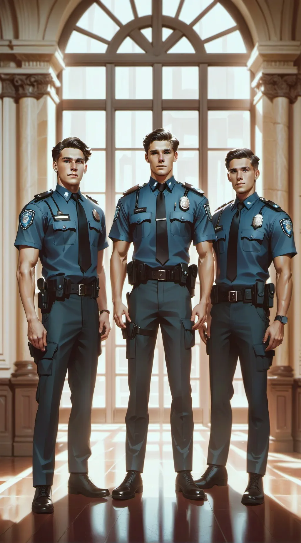 ai character: police Officers  background