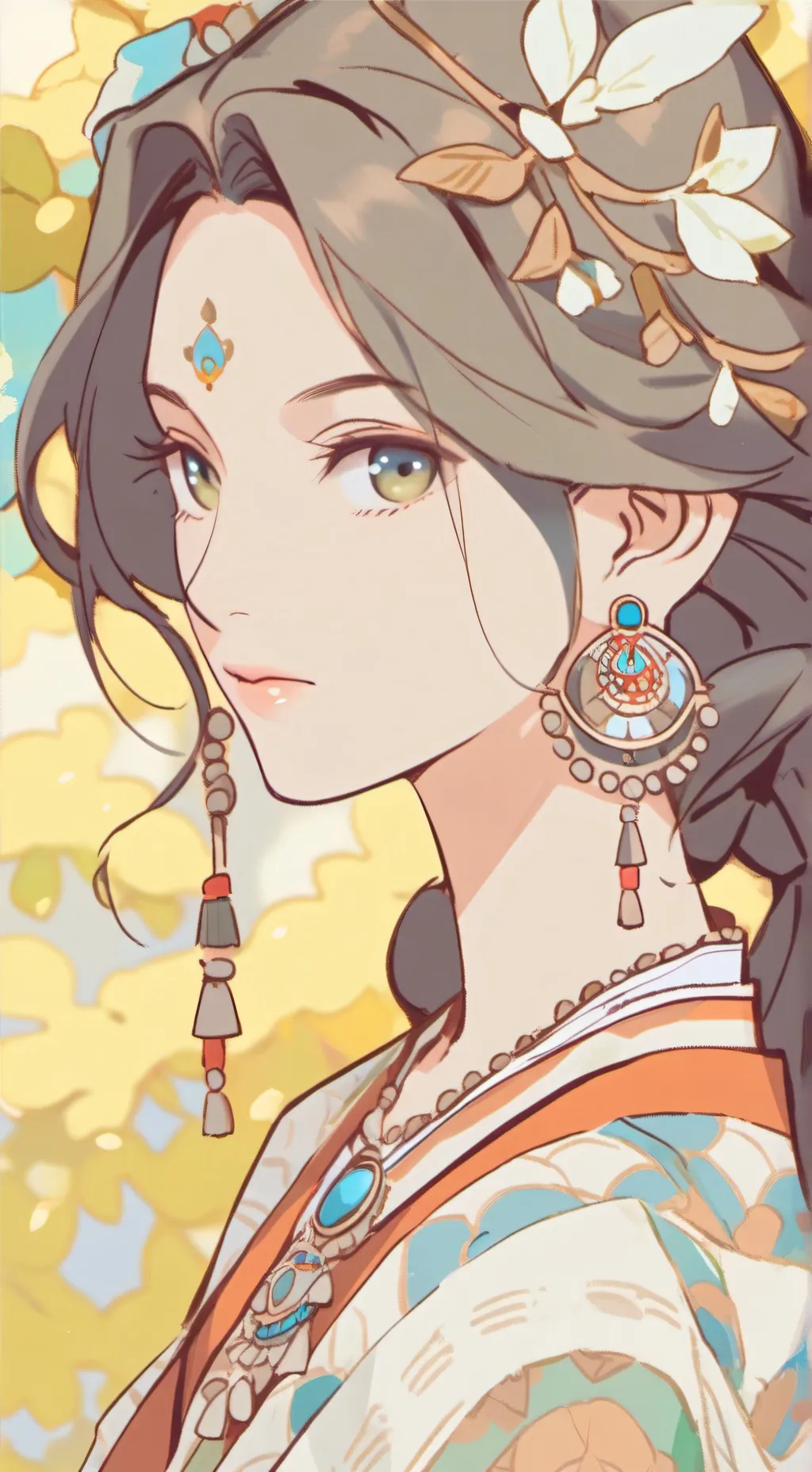 ai character: A girl. background