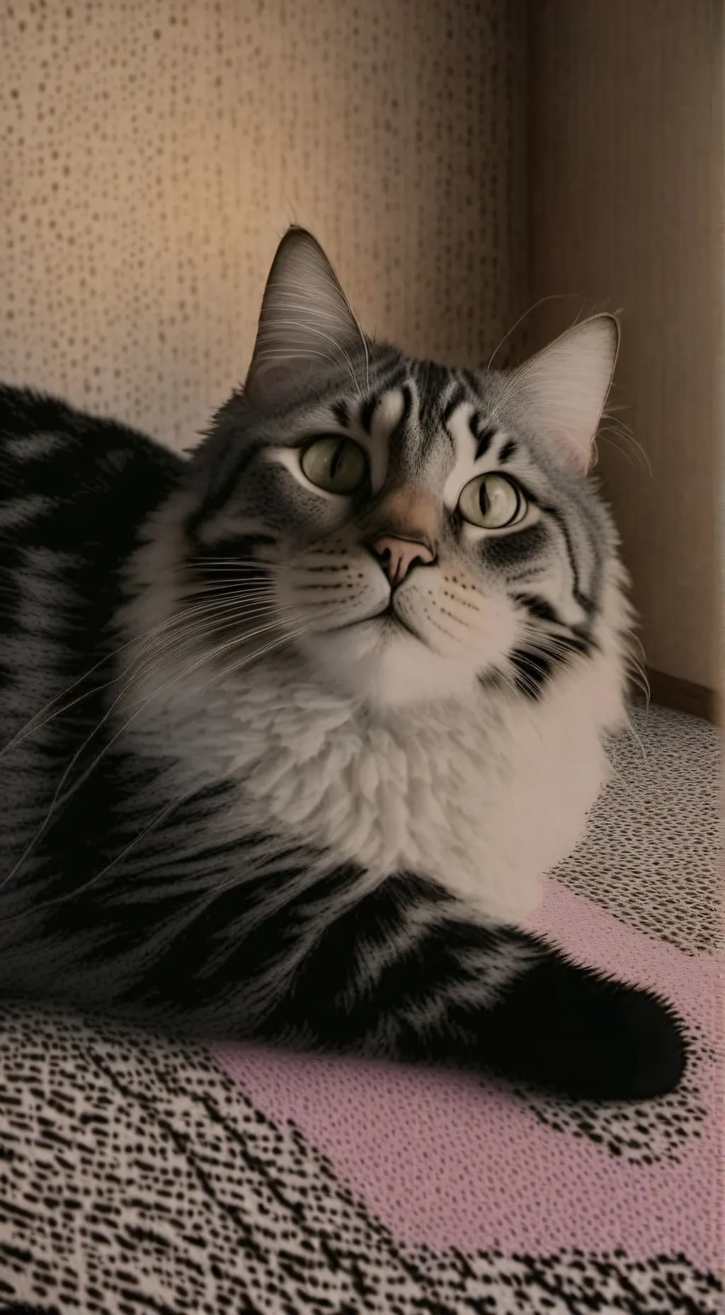 ai character: Paisley<stray cat> background