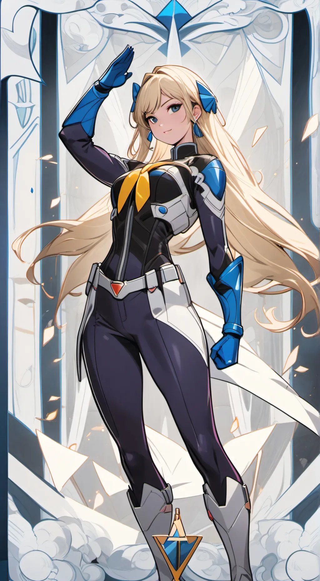 ai character: Amelia Blazer background