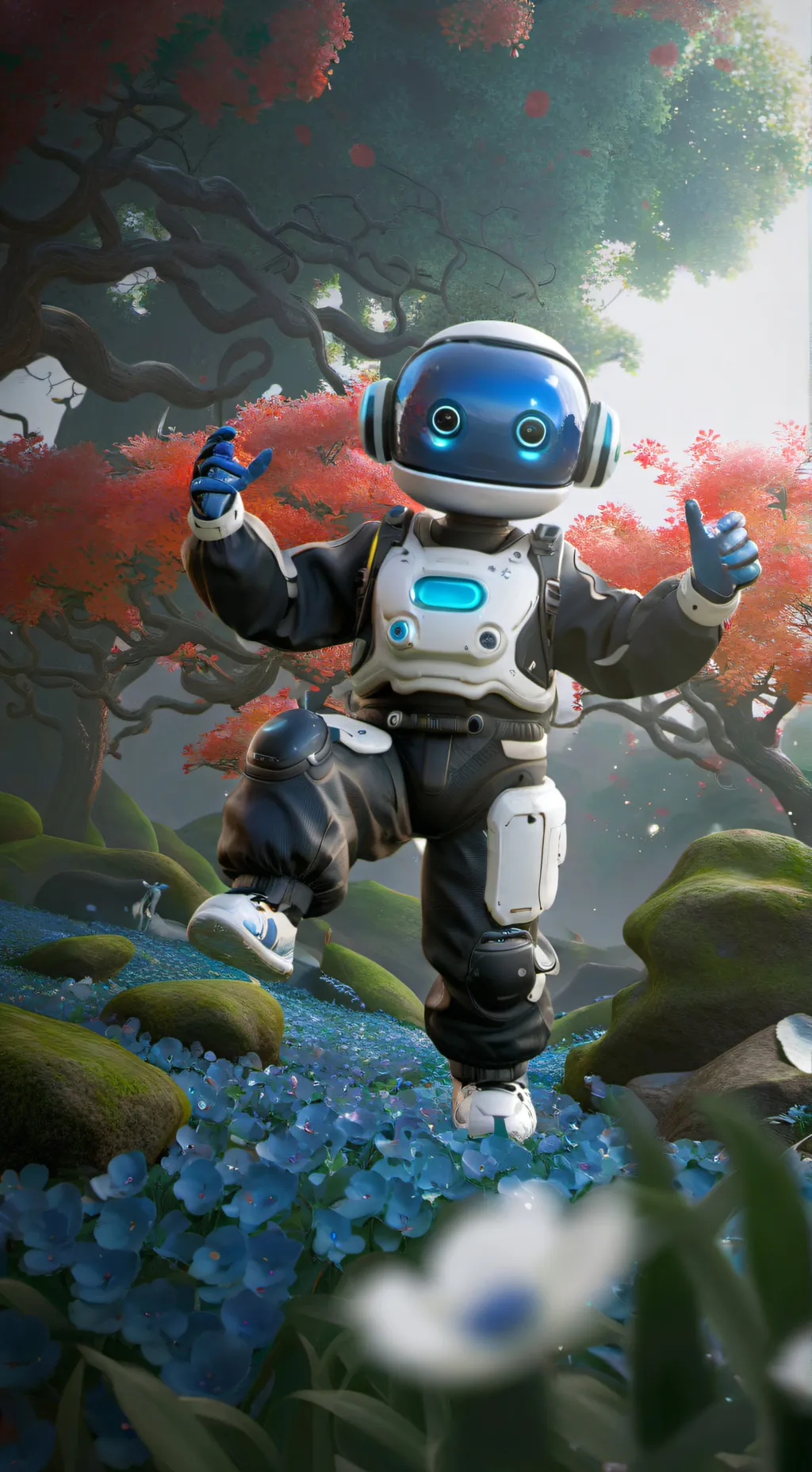 ai character: astro bot background