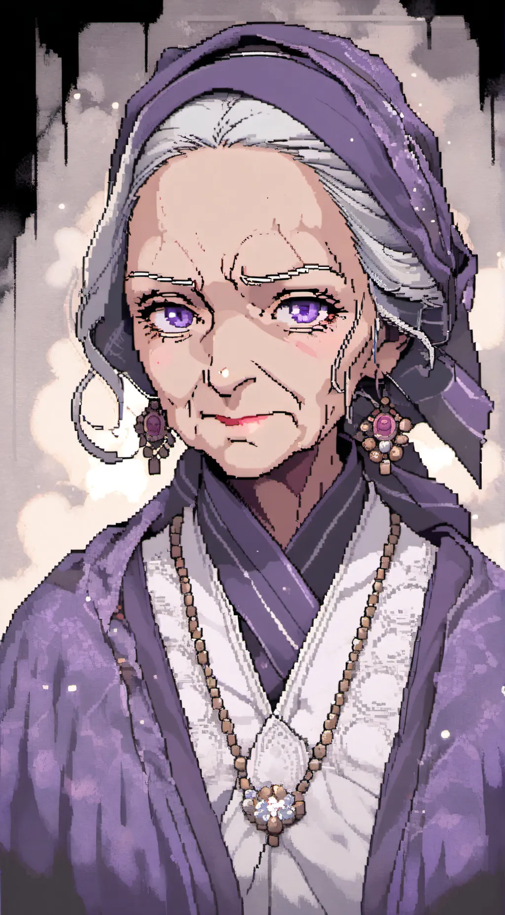 ai character: {crazy old lady} background