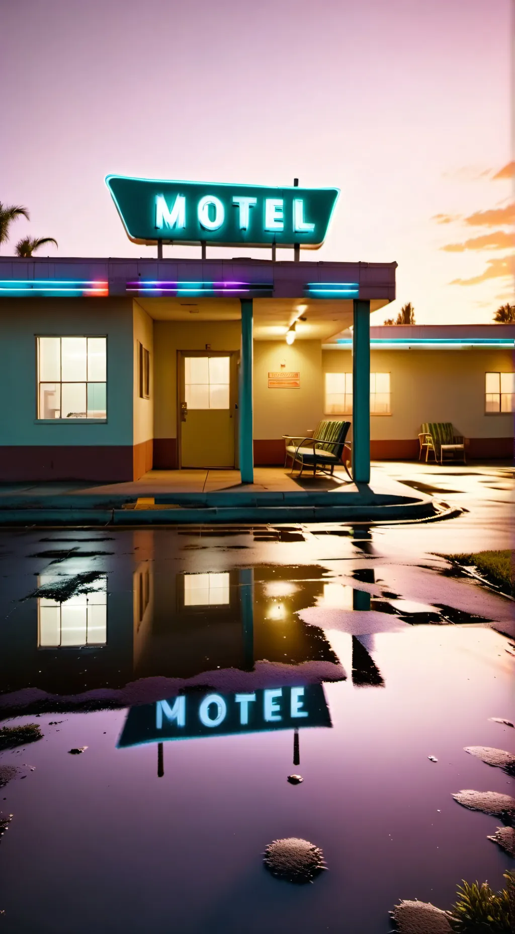 ai character: MHA motel  background