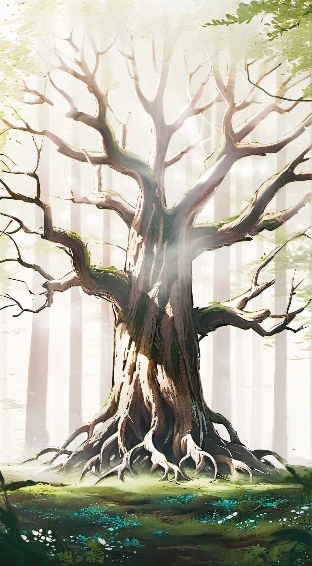 ai character: tree. background