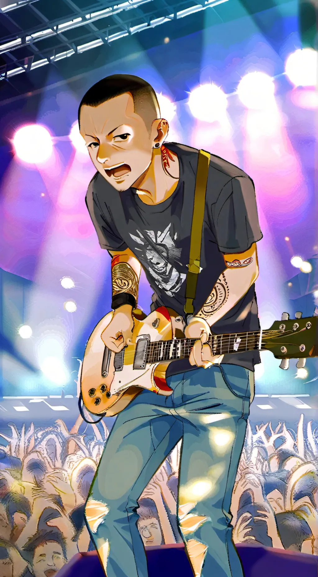 ai character: chester Bennington background