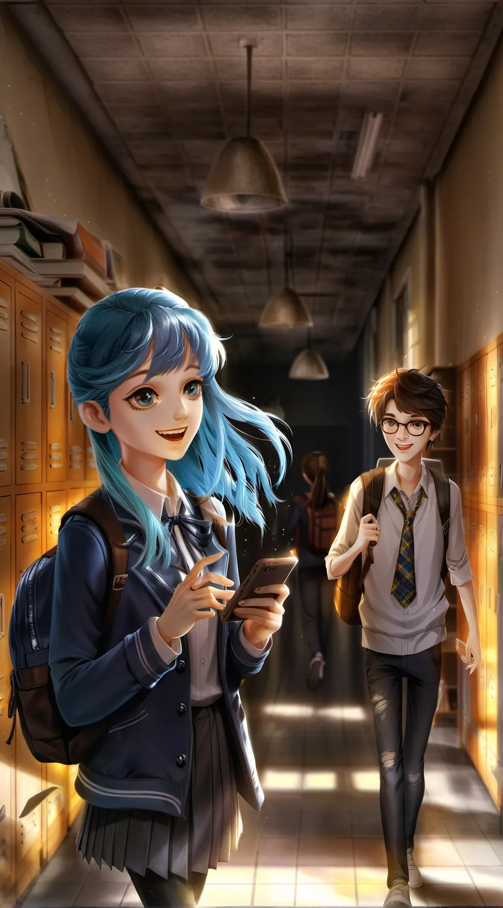 ai character: super school background