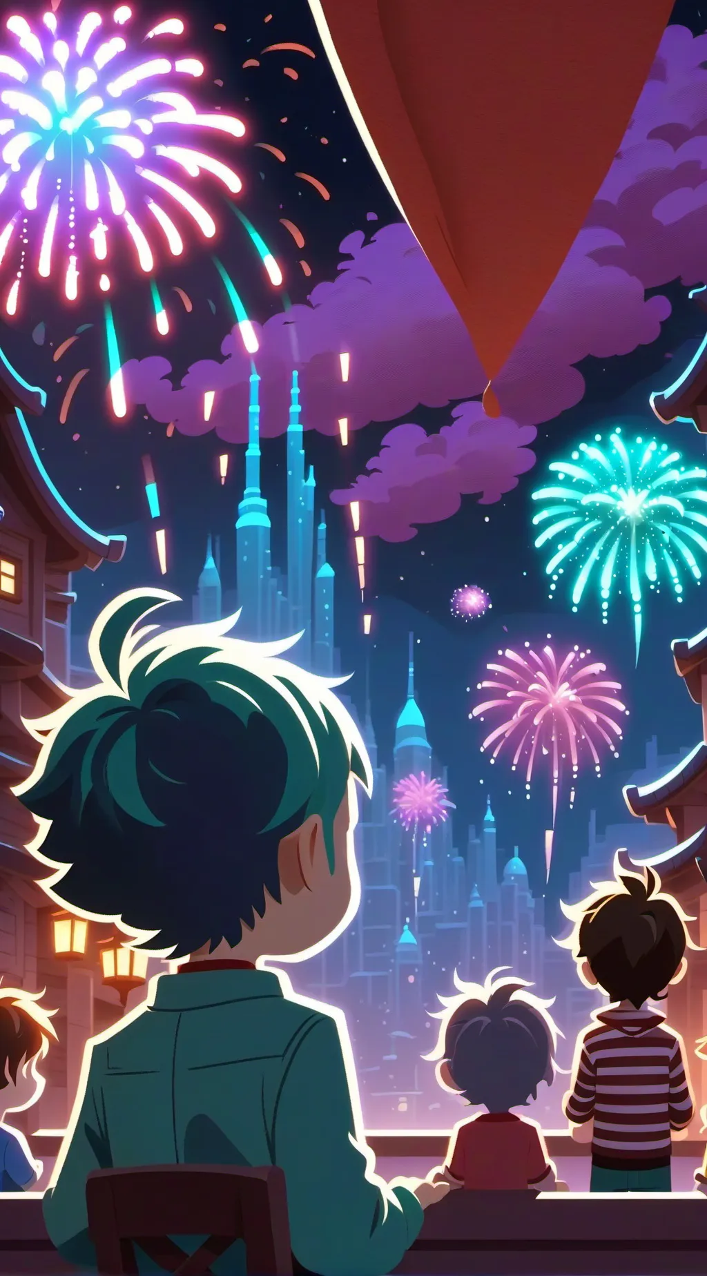ai character: mha new year background