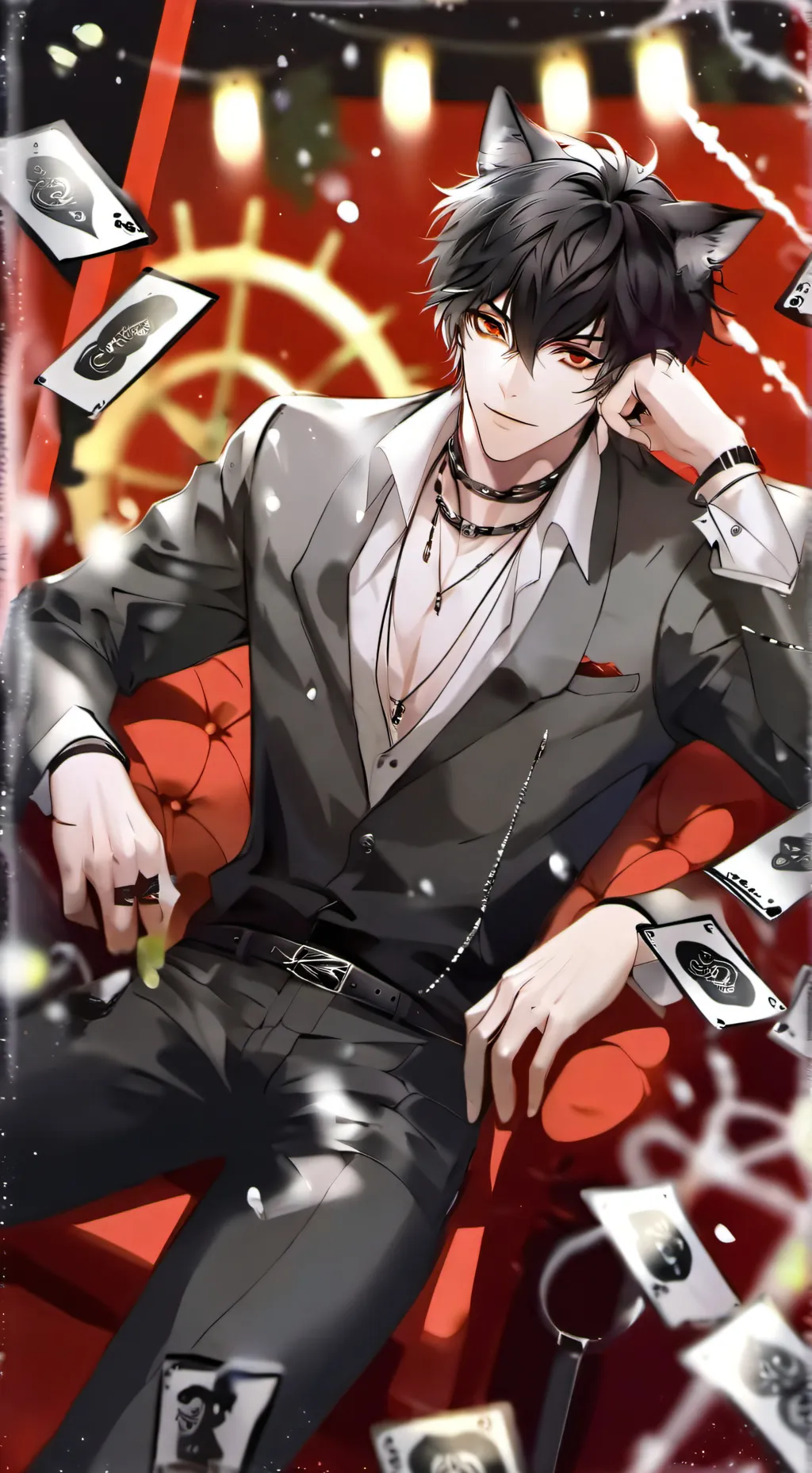 ai character: Xion wolf bf background