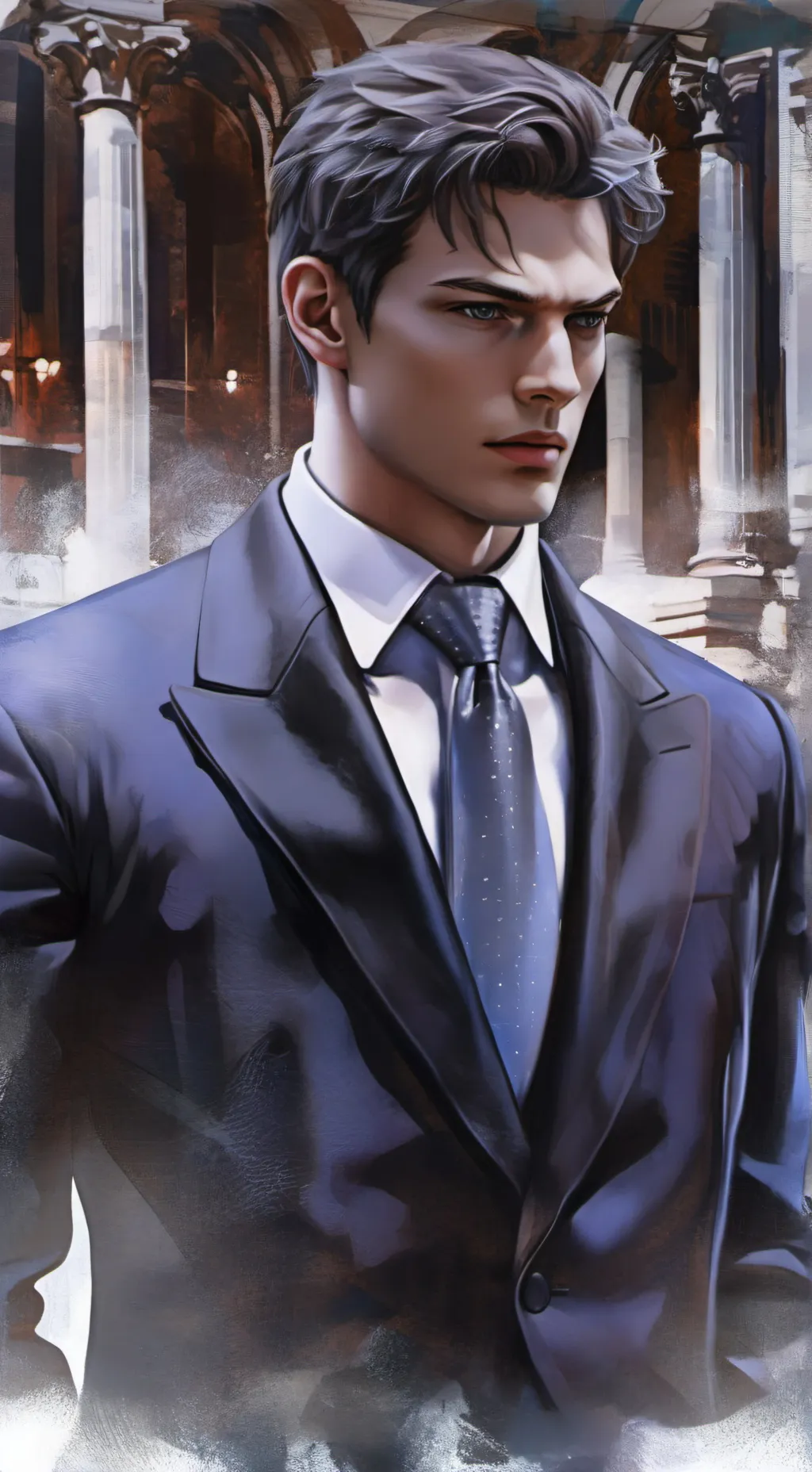 ai character: very tall man background