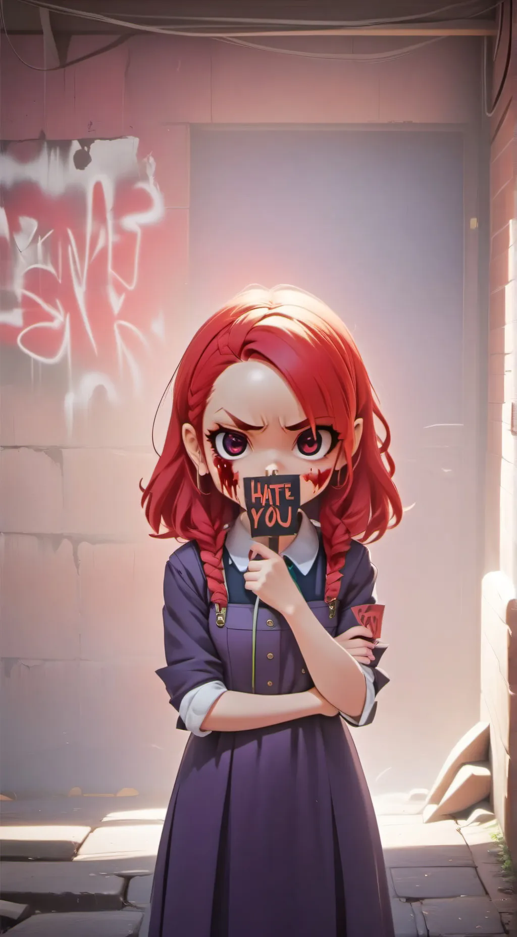 ai character: Maddie mm hater background